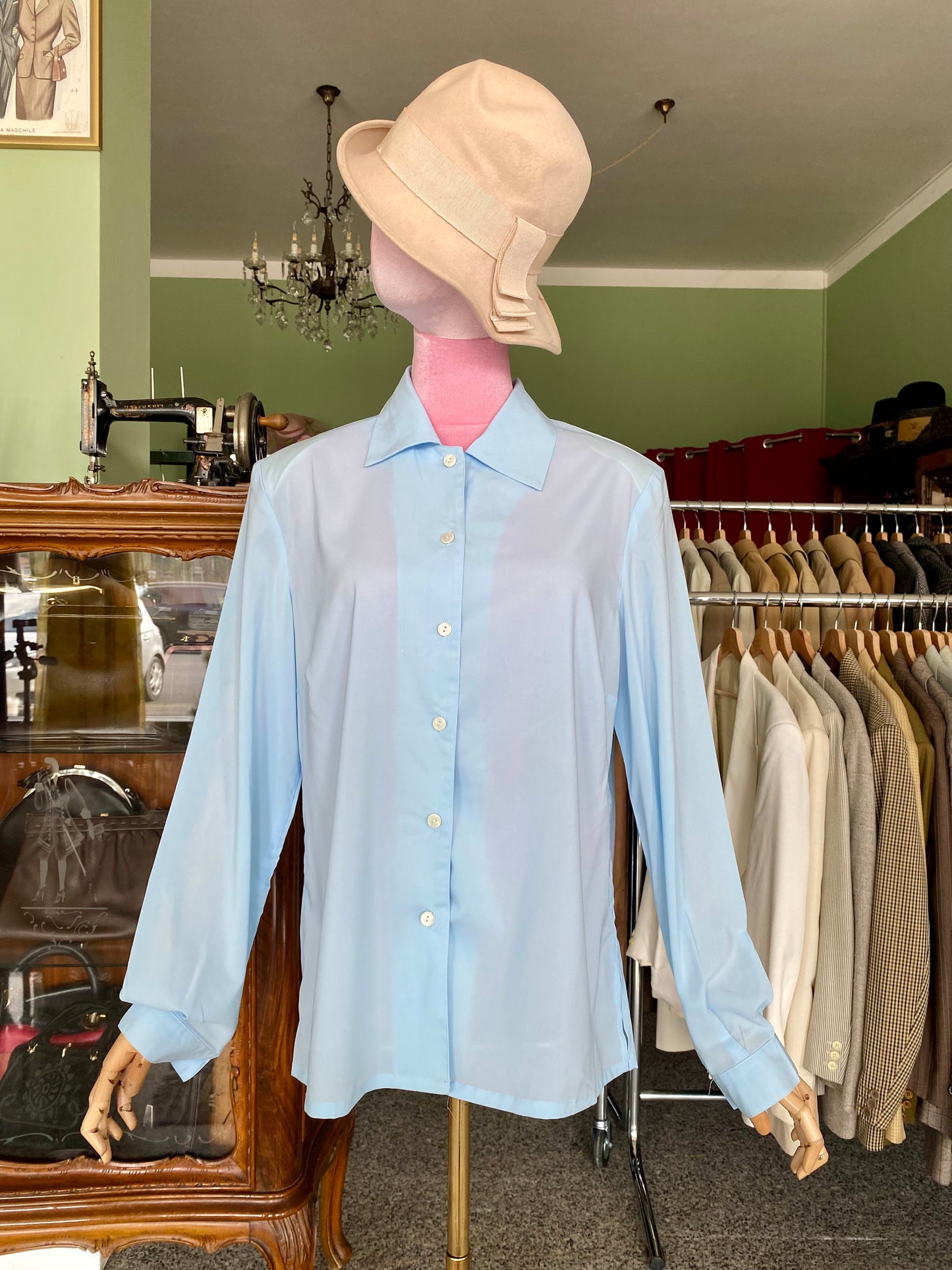 Camicia azzurra seta - TG. 44/46/48