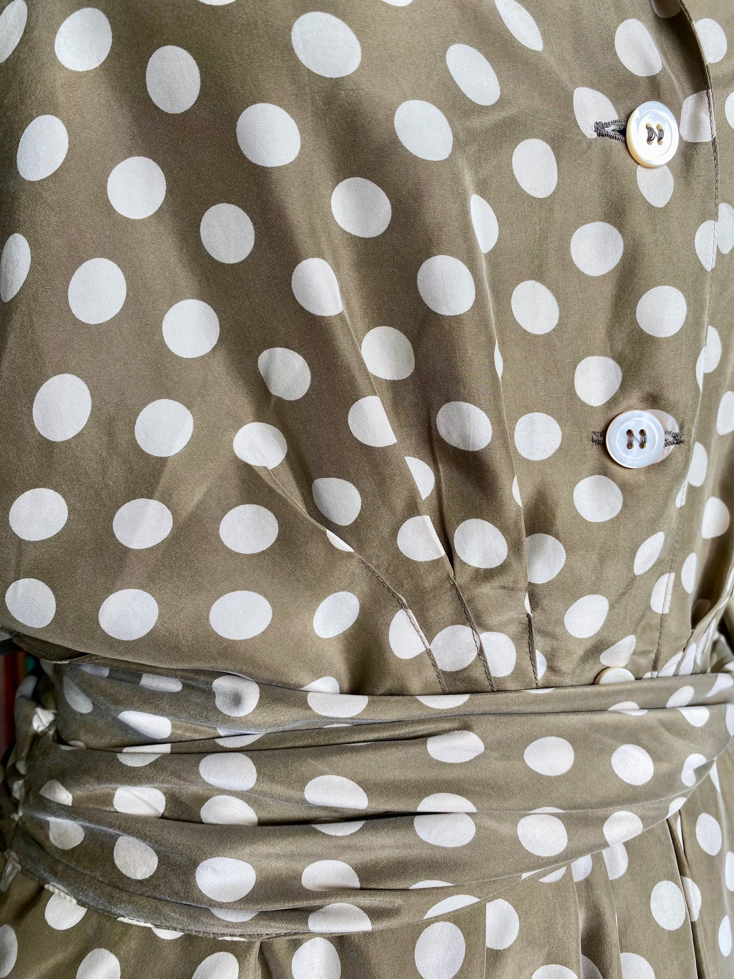 Abito in seta a pois - TG. 46 circa