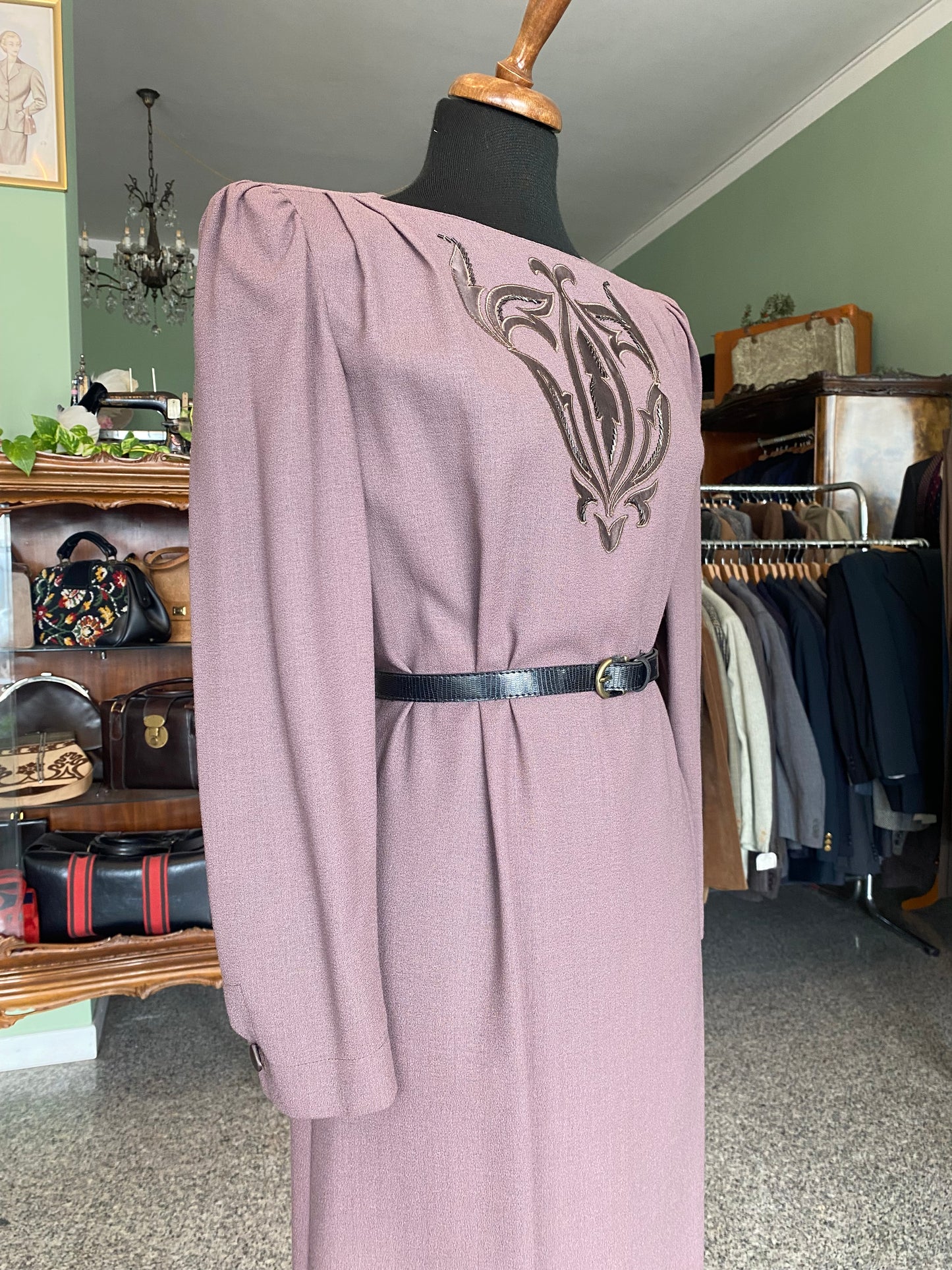 Completo abito + giacca glicine - TG. 46 circa