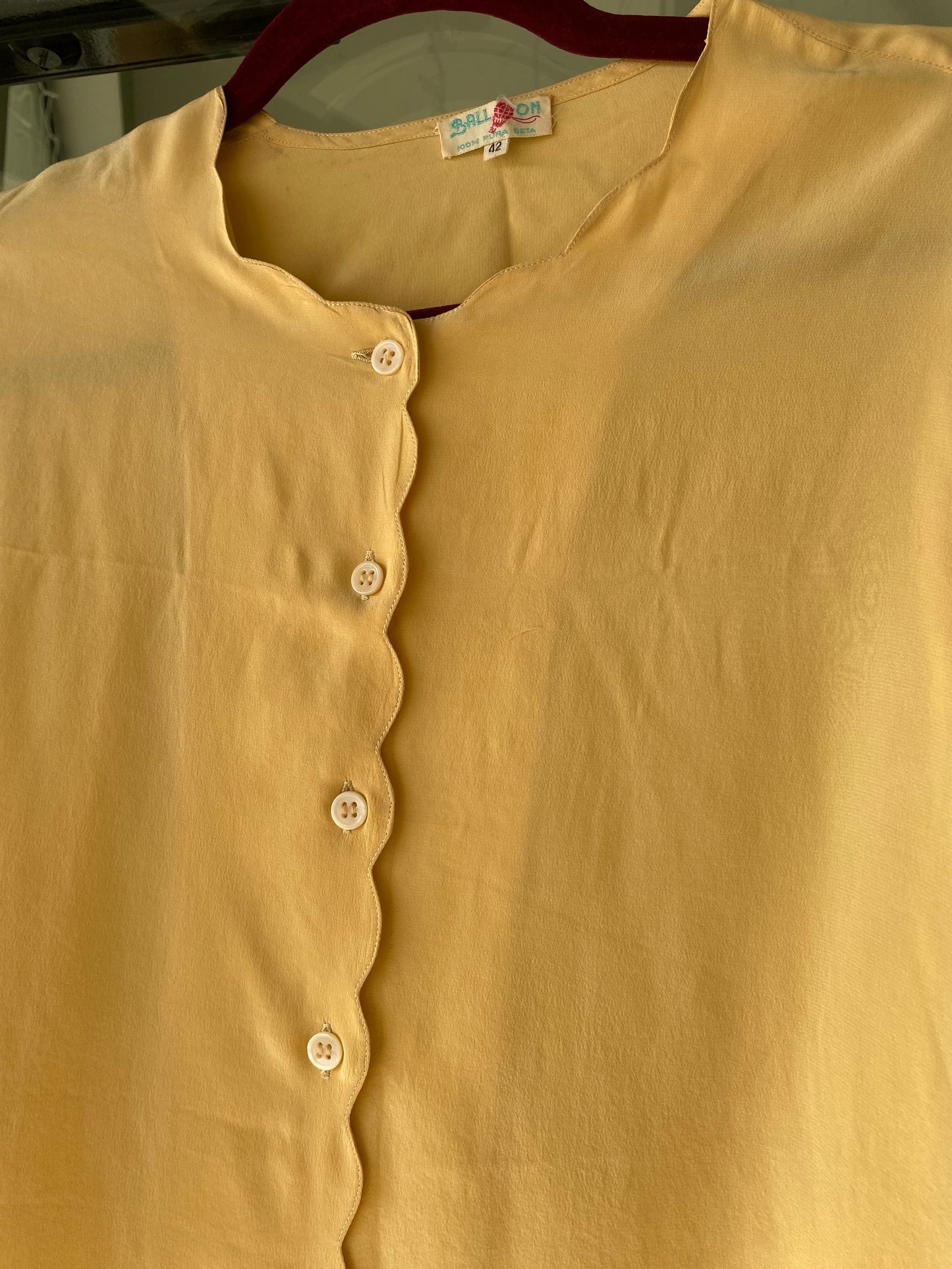 Camicia gialla in seta - TG. 42/44