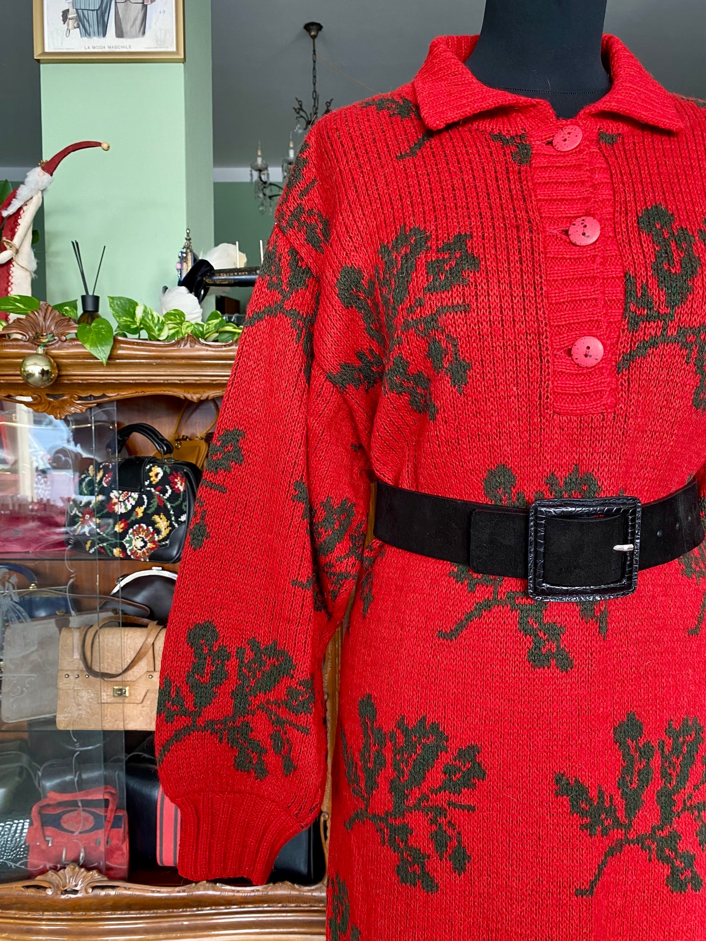 Abito in lana con aghifogli - TG. 42/44/46