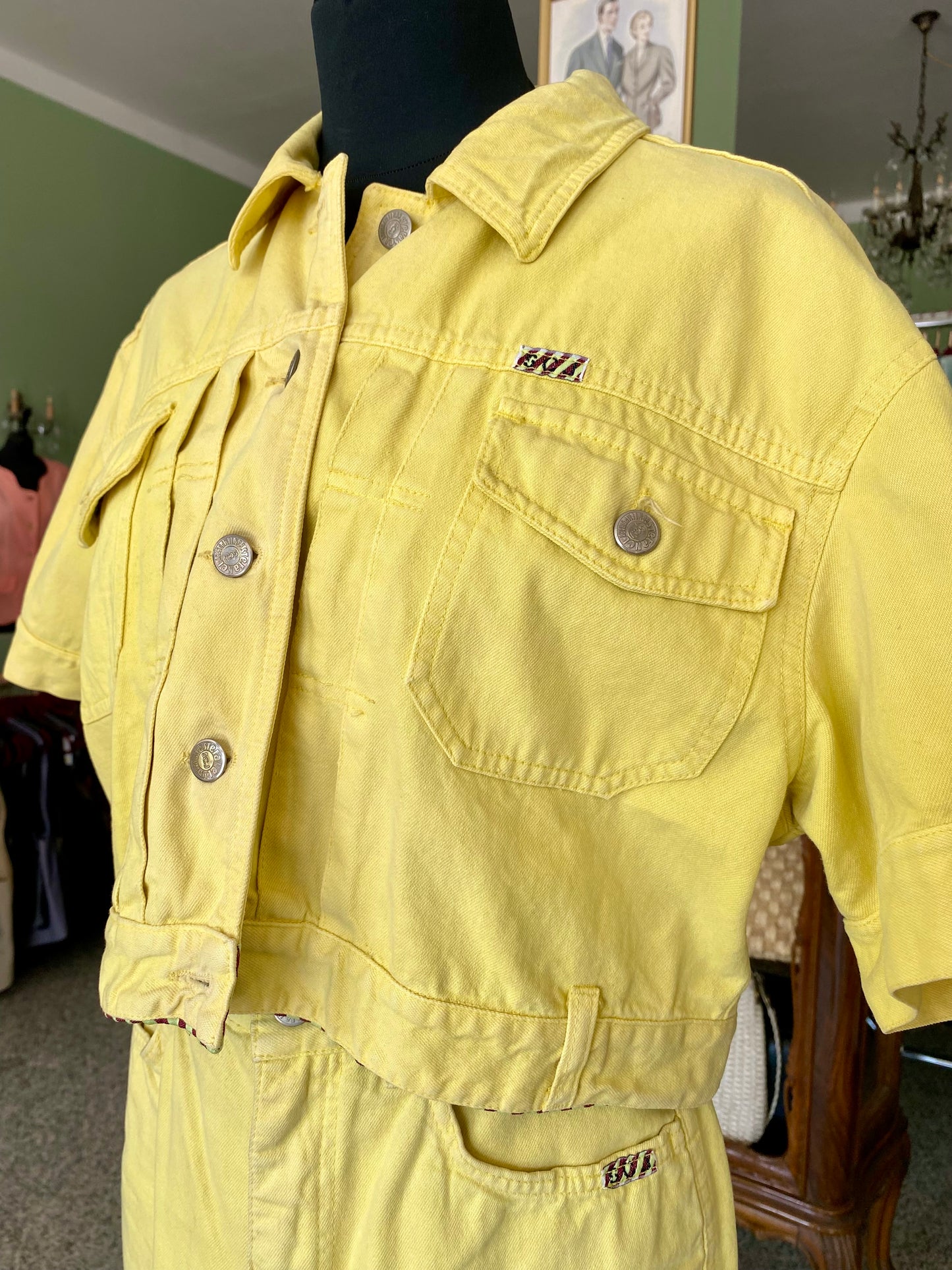Completo denim giallo anni ‘90 - TG. 38