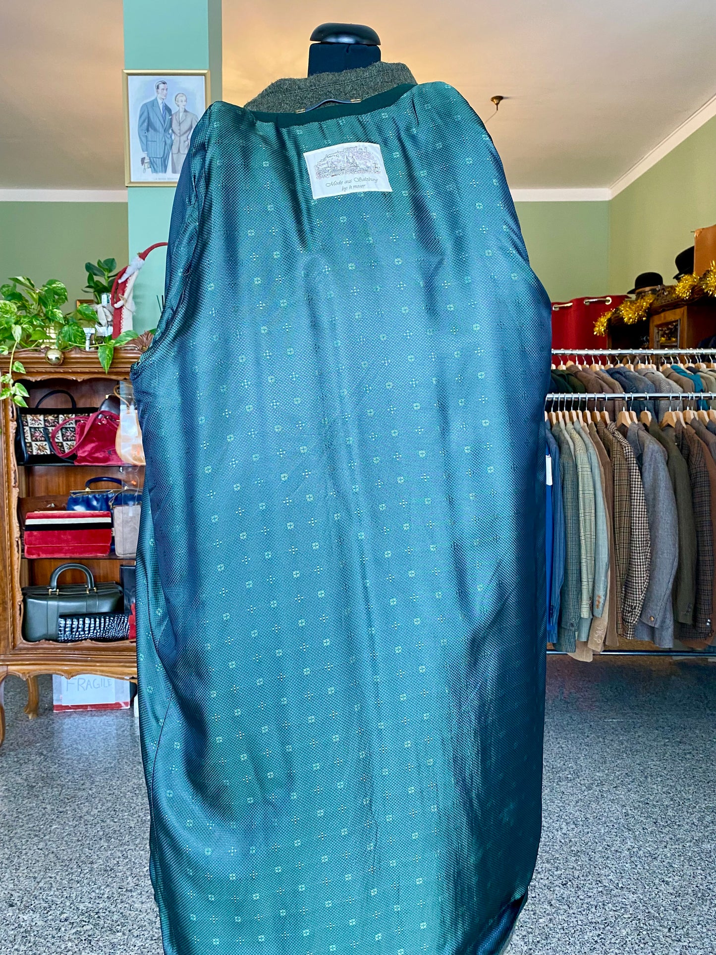 Cappotto tirolese verde militare - TG. 44/46