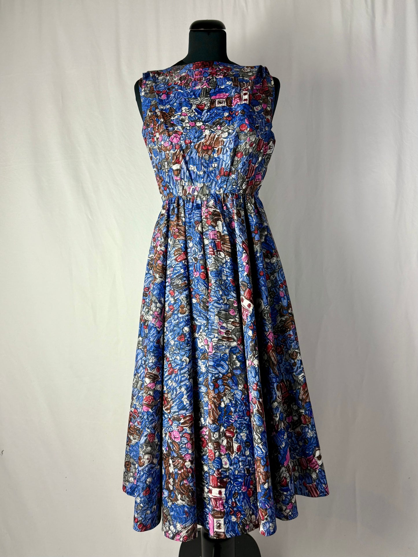 Abito anni ‘50 “Stampa Liberty Blu” – TG. 36