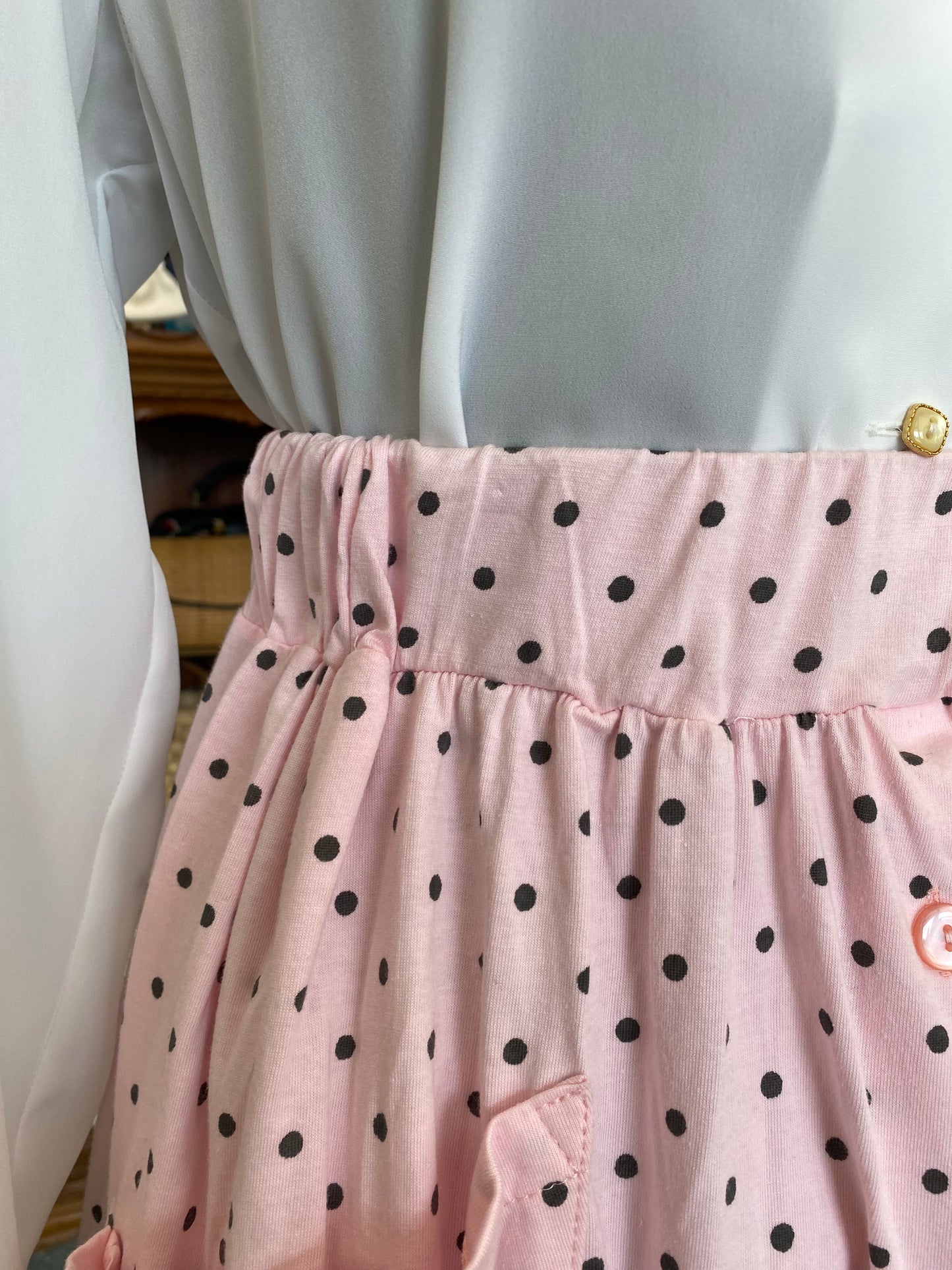 Gonna a pois nuova fondo di magazzino - TG. 38 - 40 vita elastica
