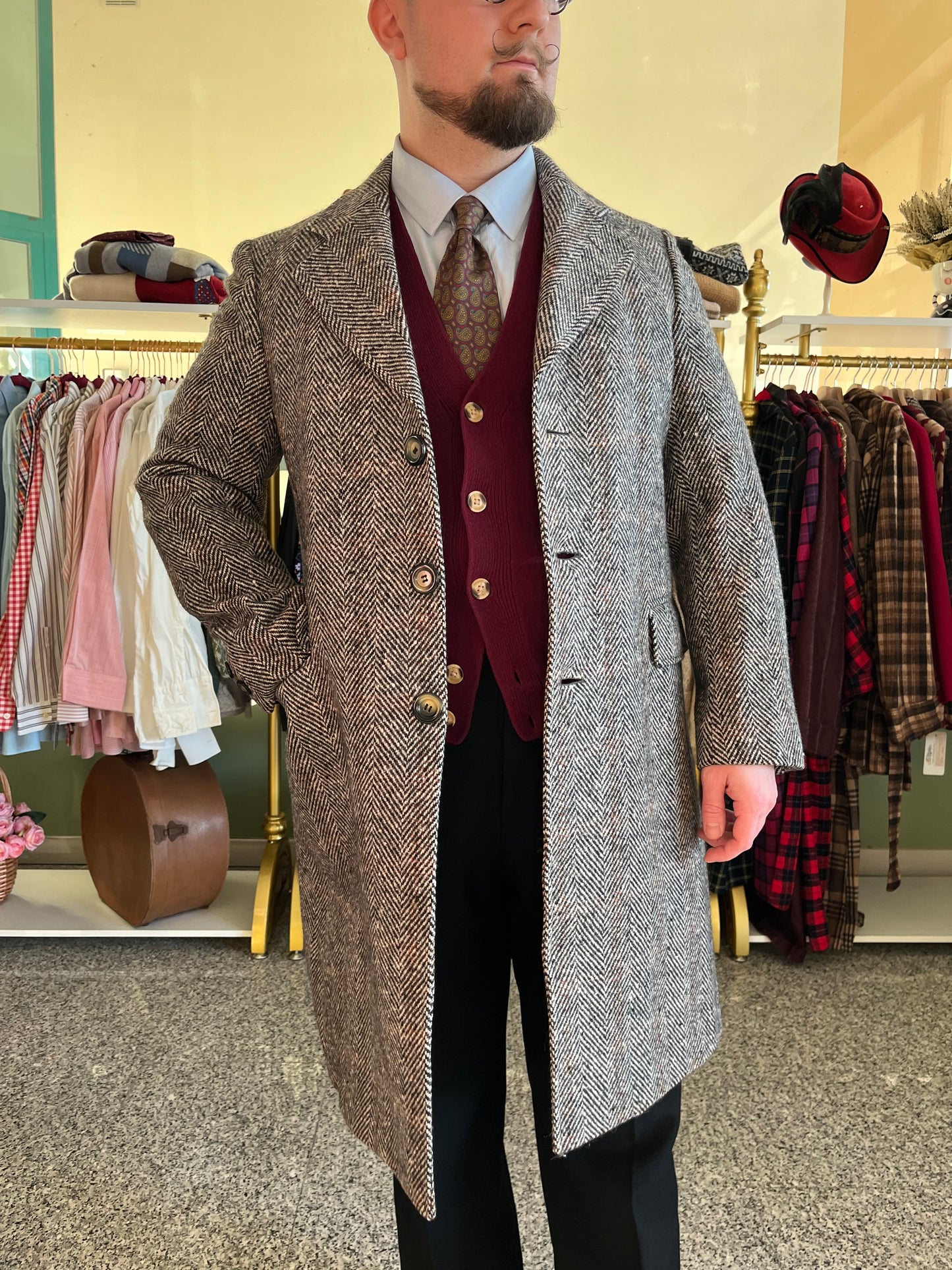 Cappotto tweed anni '70 tg. 44