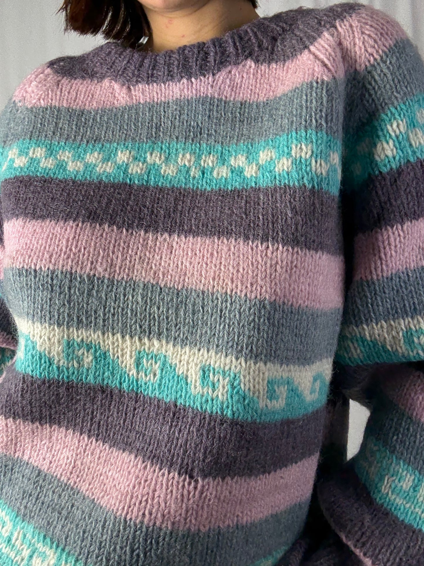 Maglione a Righe Pastello Soft knit- TG. 44 - 50