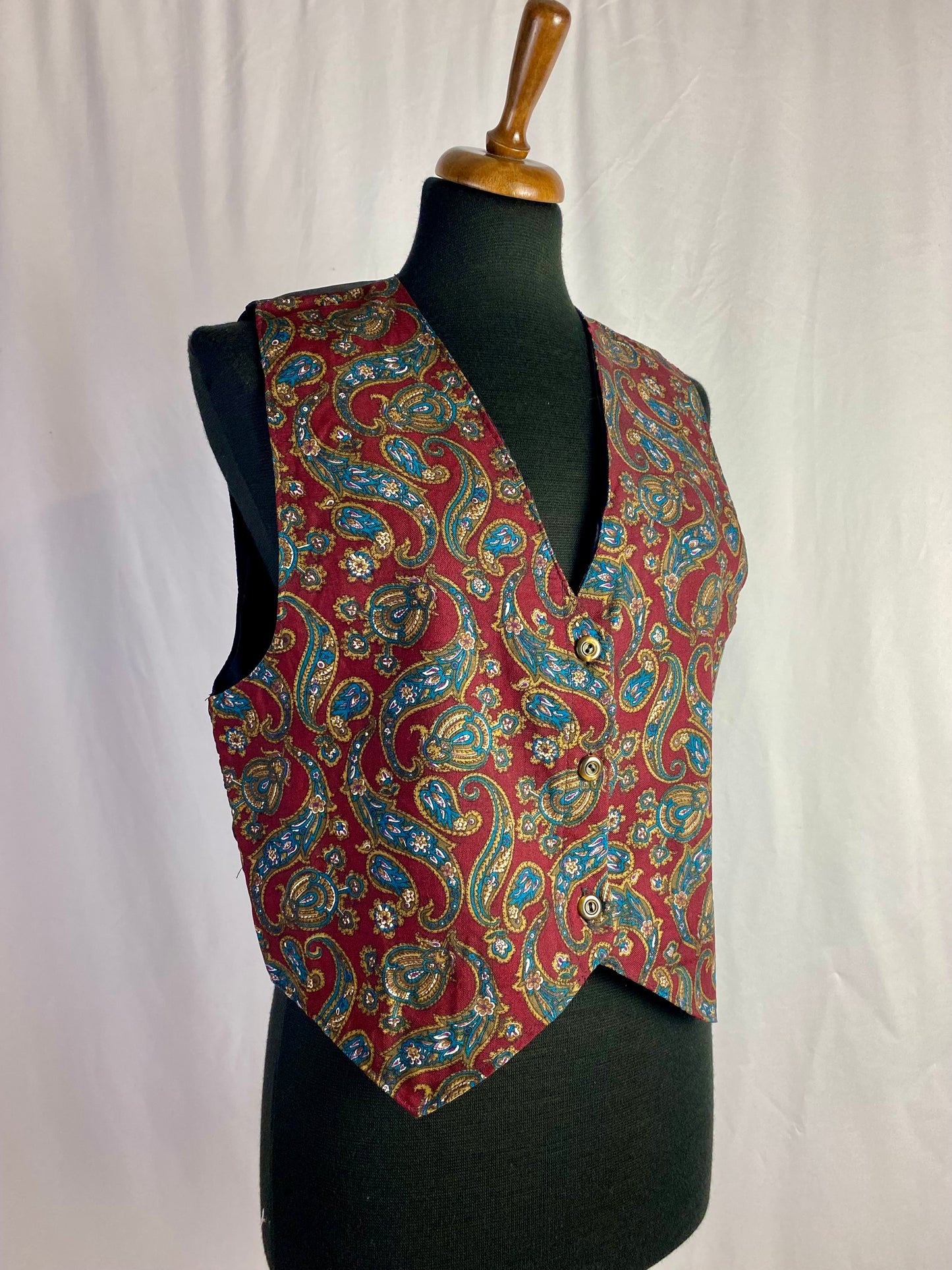 Gilet anni ‘70 fantasia paisley - TG. 42 circa