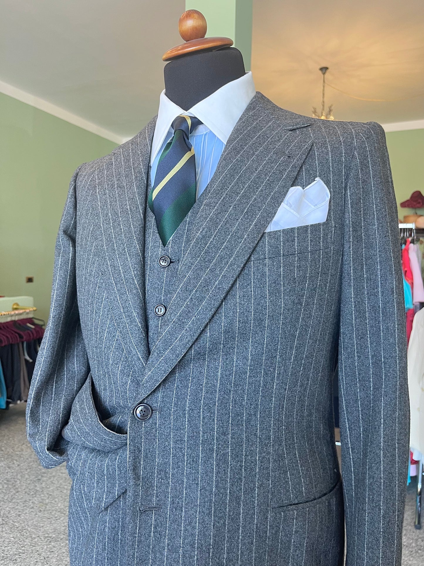 Completo tre pezzi sartoriale anni '70 tg. 50-52