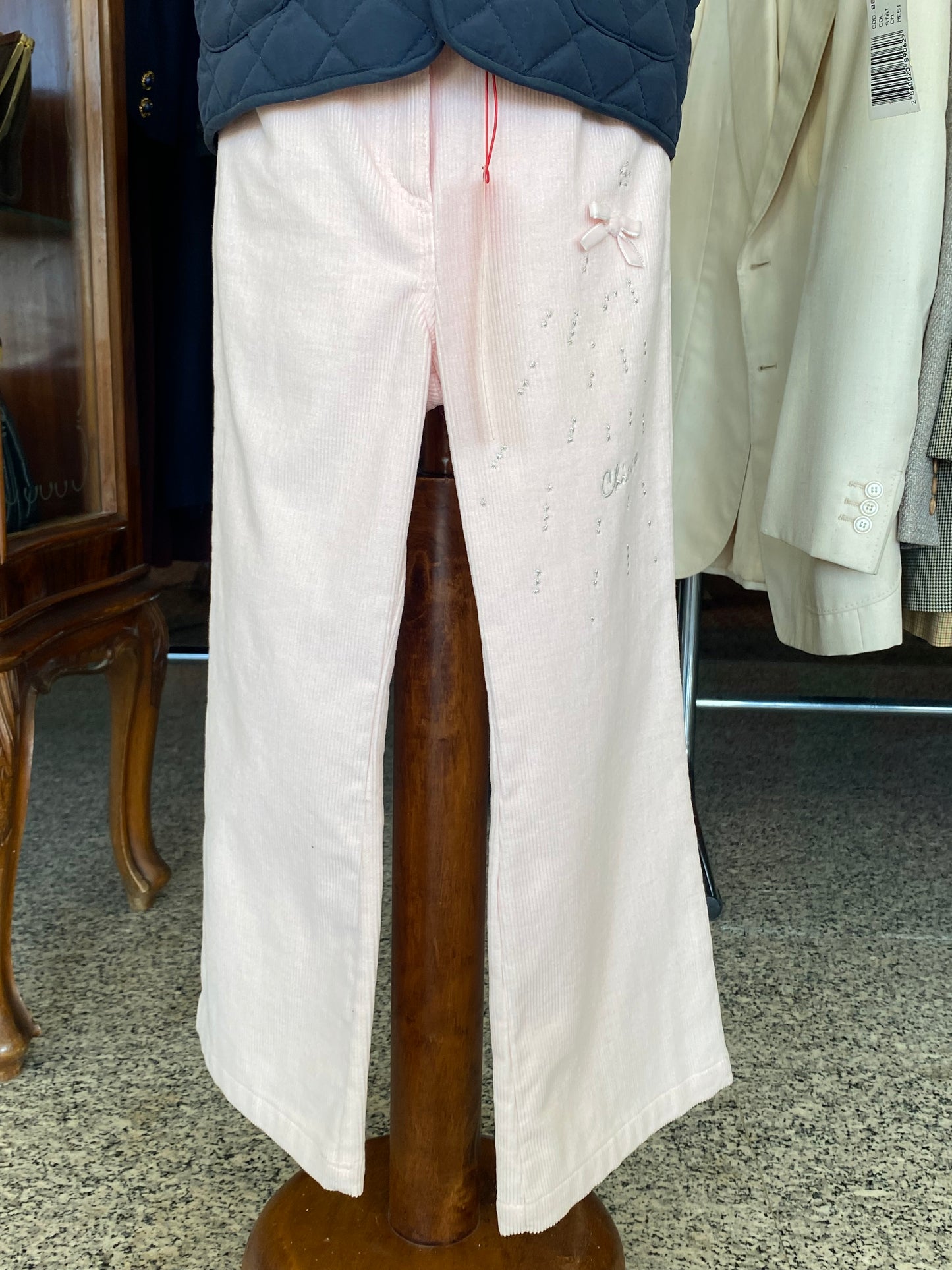Pantaloni in velluto rosa - 5 anni