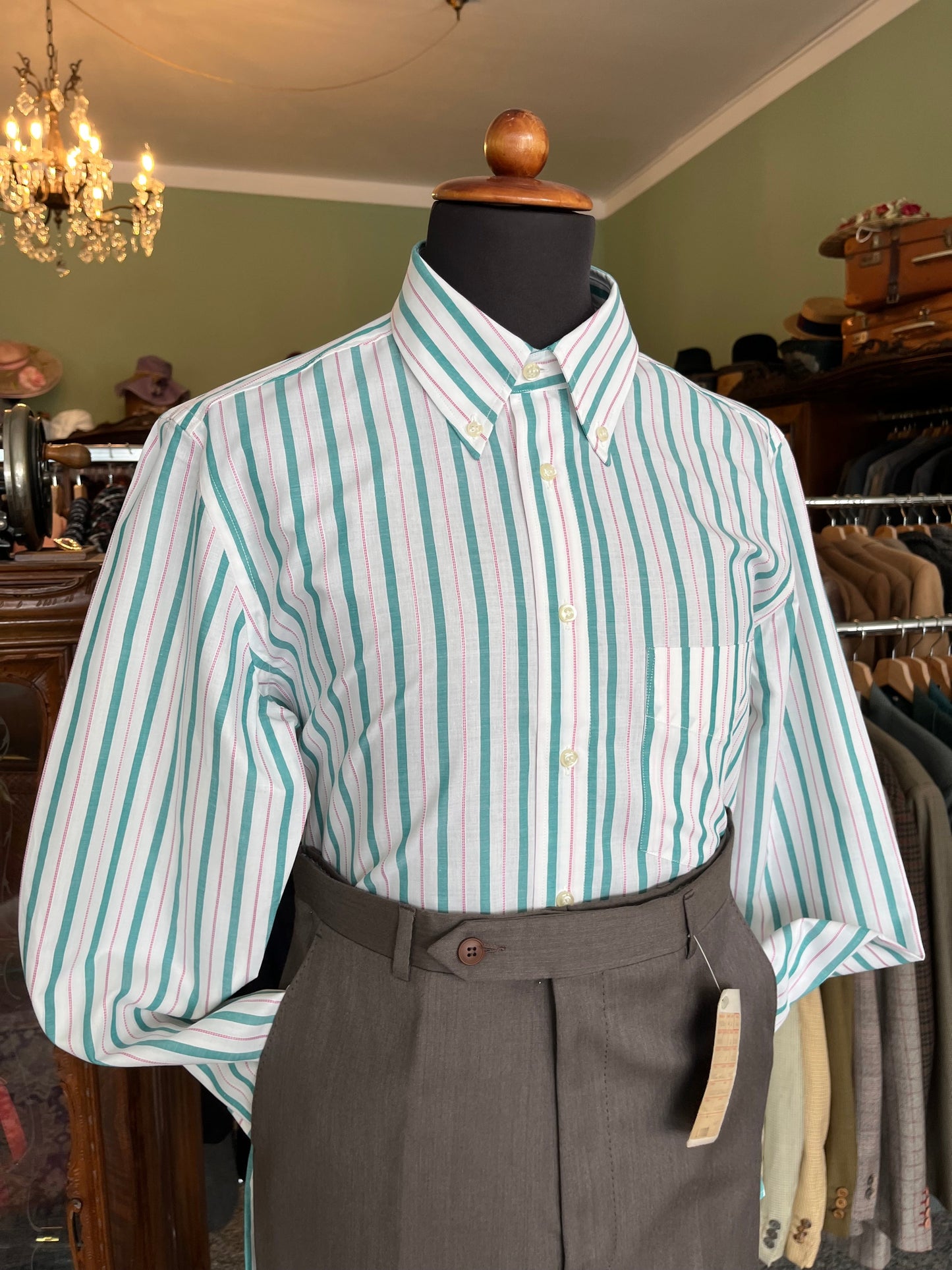 Camicia anni ‘80 verde e rossa tg. L