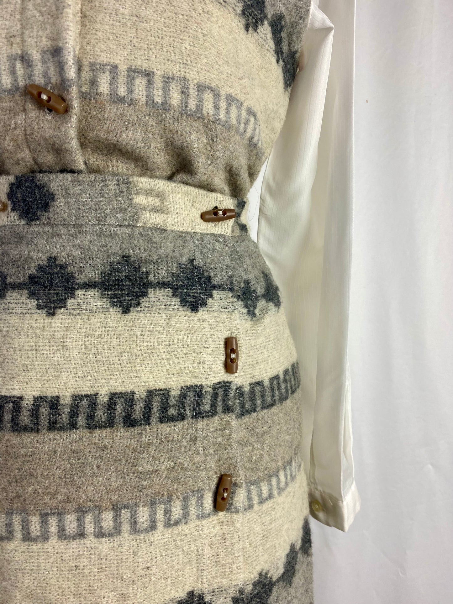 Completo gilet + gonna con frange - TG. 38/40