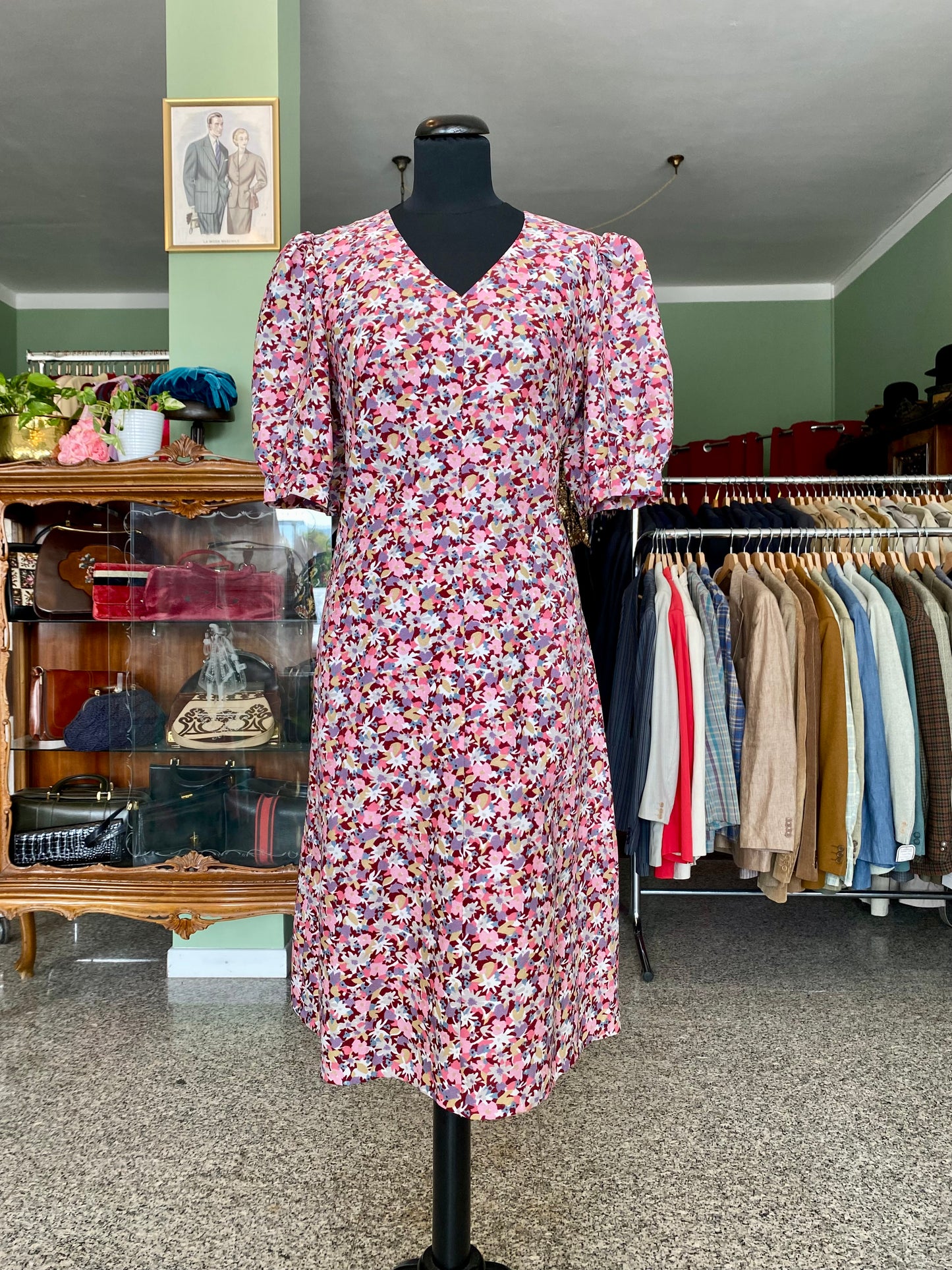 Abito anni ‘70 stampa floreale - TG. 42 circa