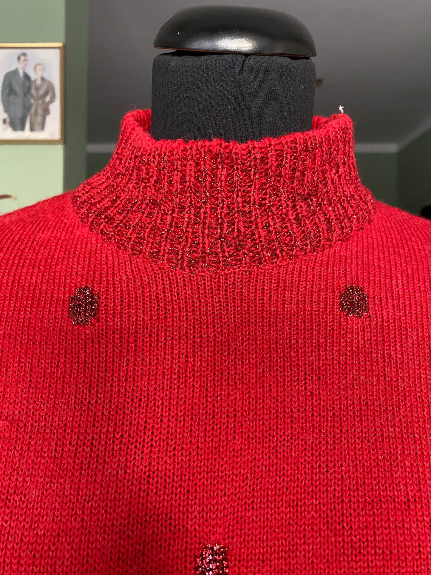 Abito rosso in maglia di lana - TG. 40/42