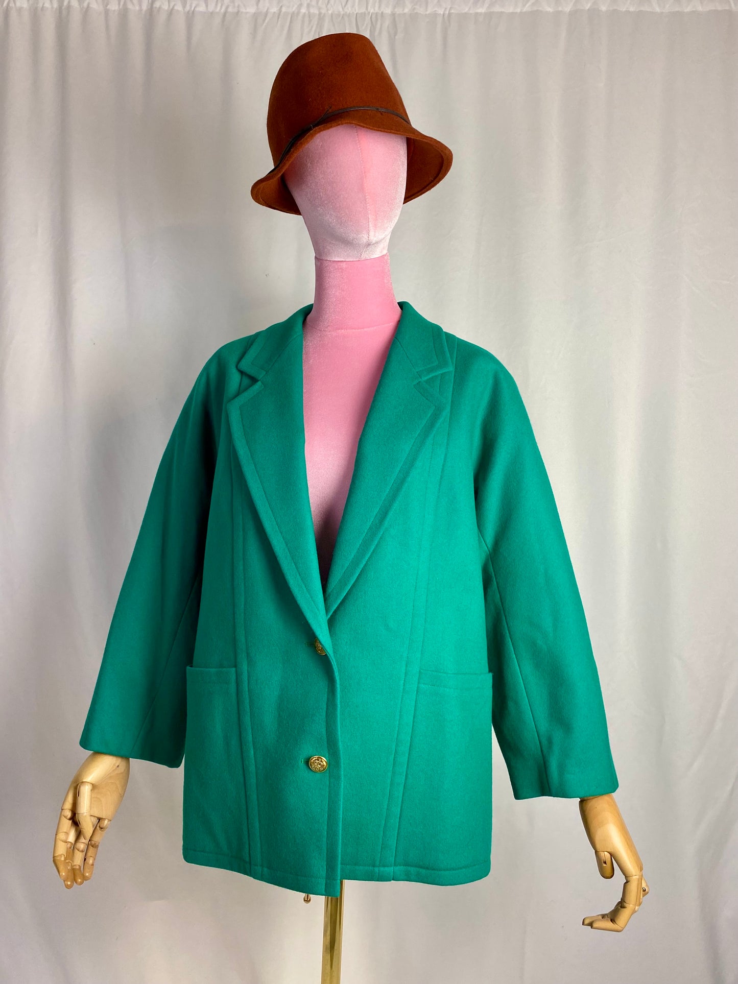 Giacca in lana verde smeraldo - TG. 46/48