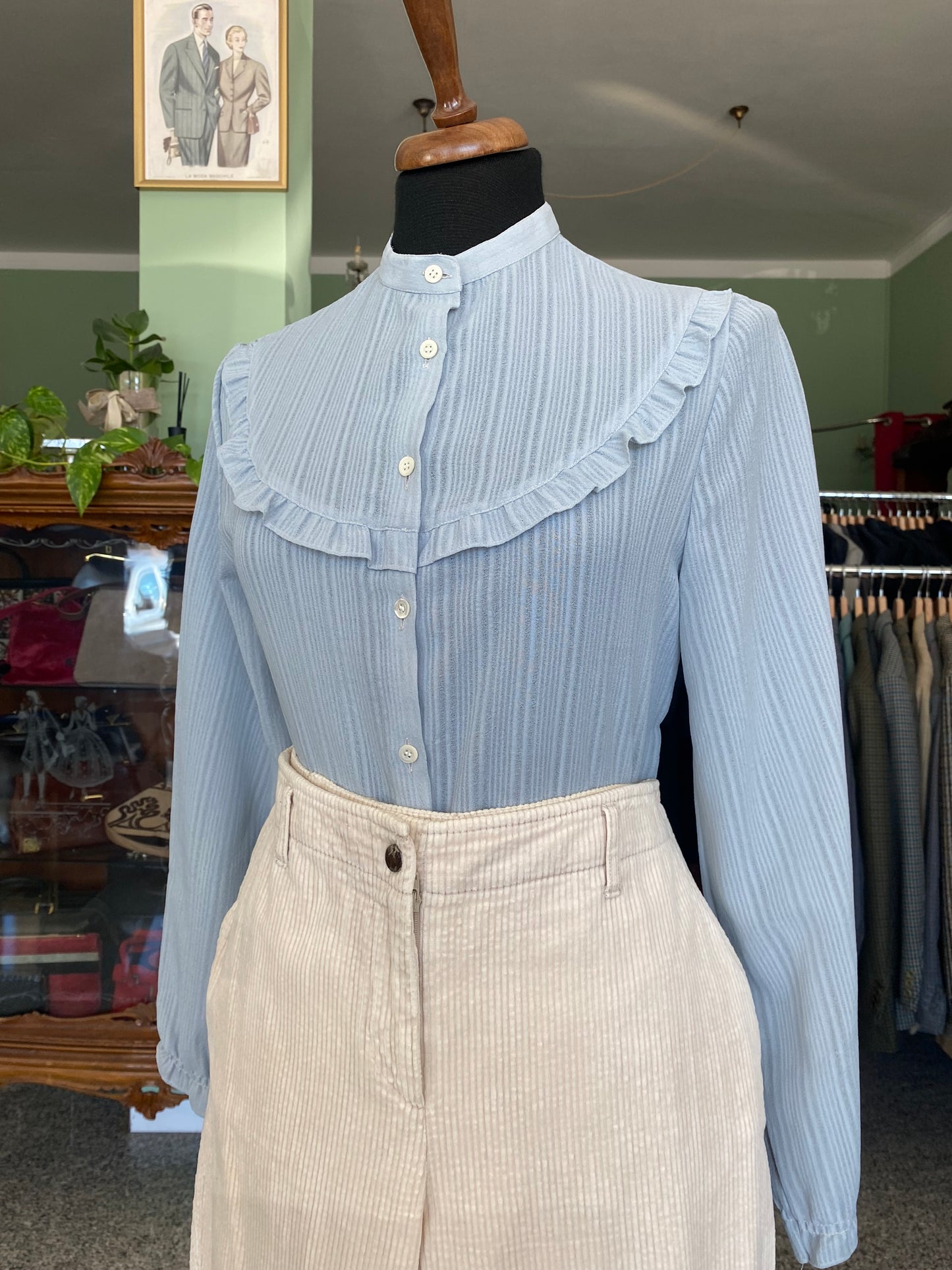 Camicia azzurra romantica - TG. 40/42