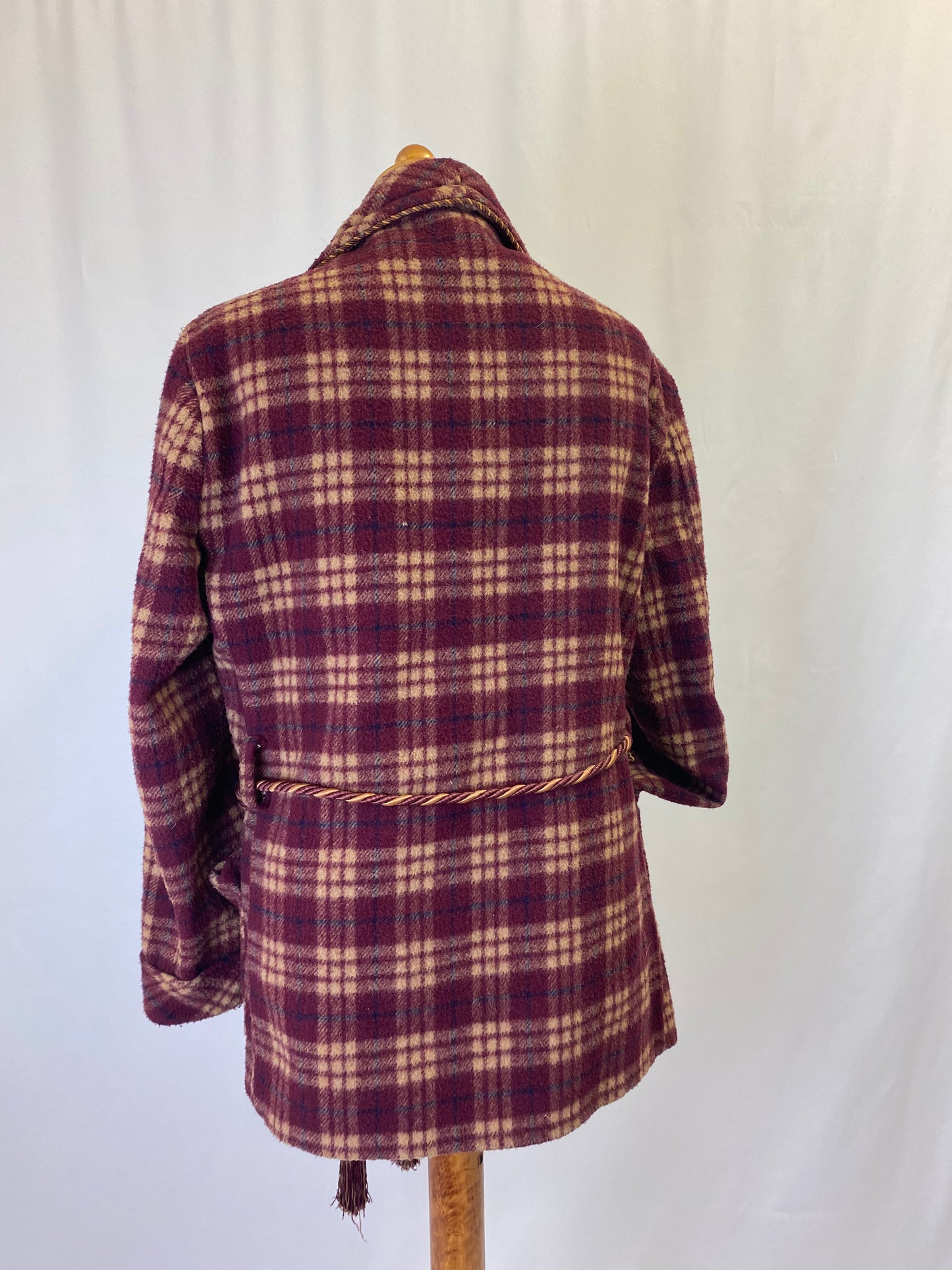 Giacca da camera borgogna e beige L-XL