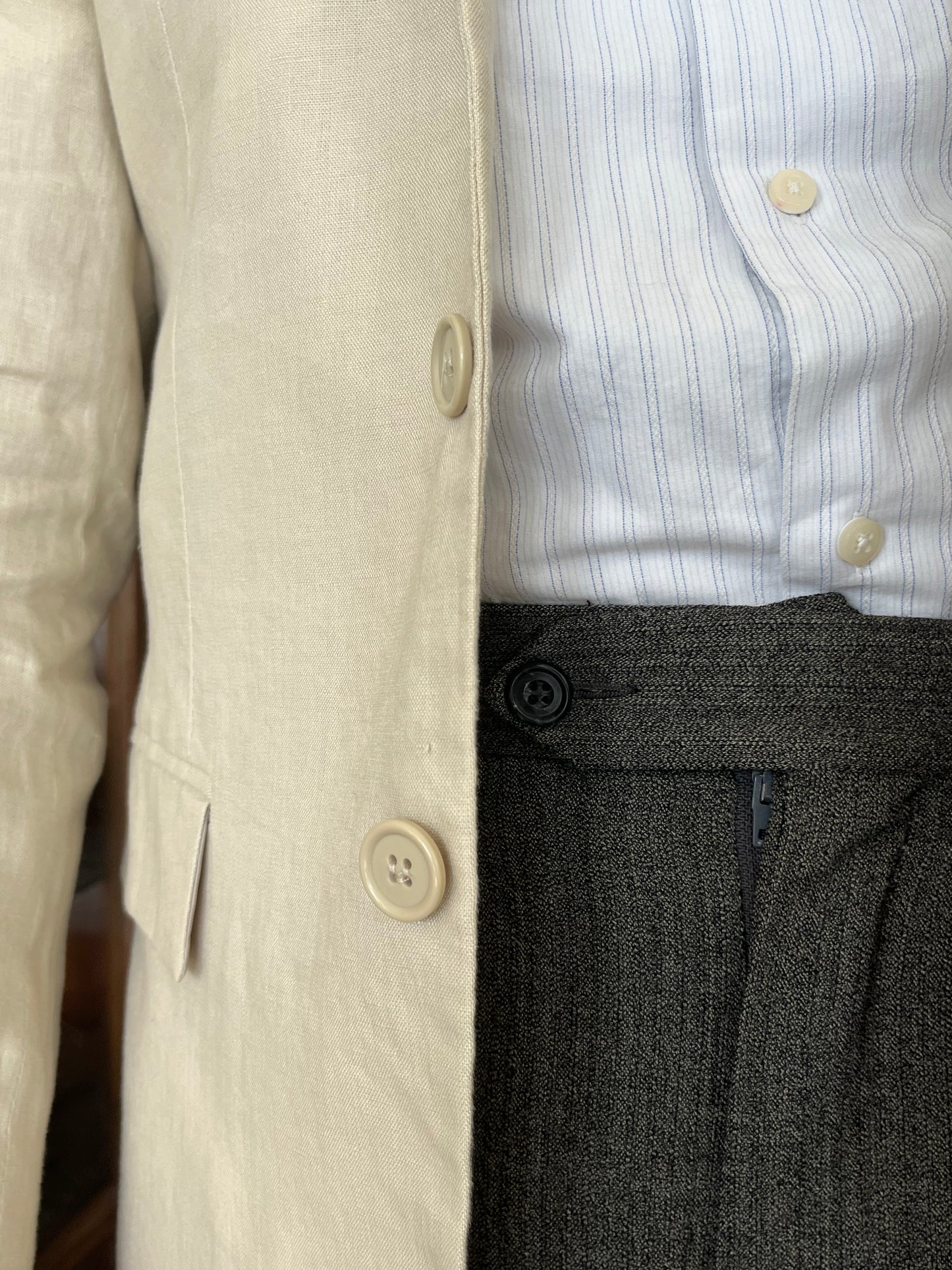 Giacca anni ‘90 lino crema 46-48