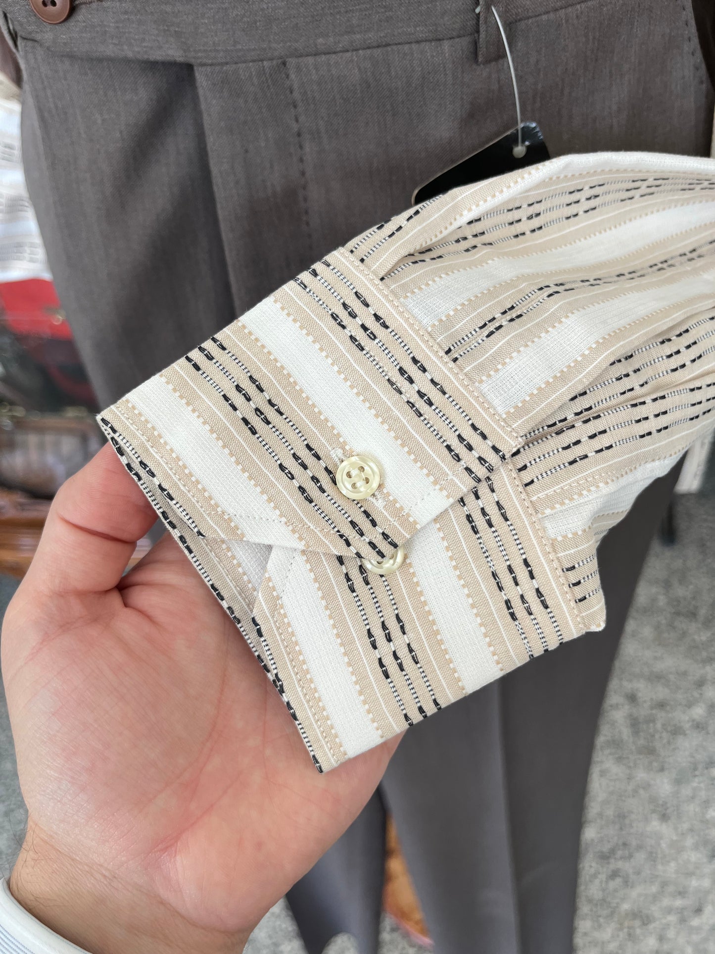 Camicia anni ‘80 nocciola tg. M