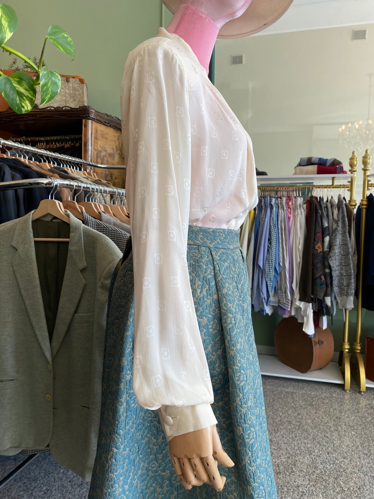 Camicia panna 100% seta - TG. 48/50