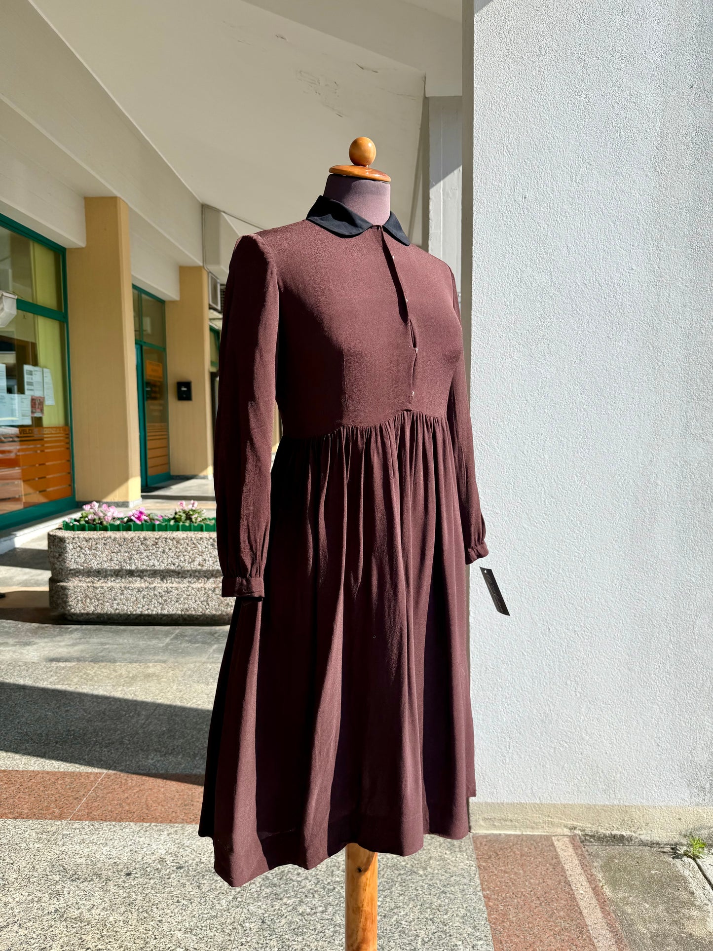 Abito in seta marrone - TG. 38/40