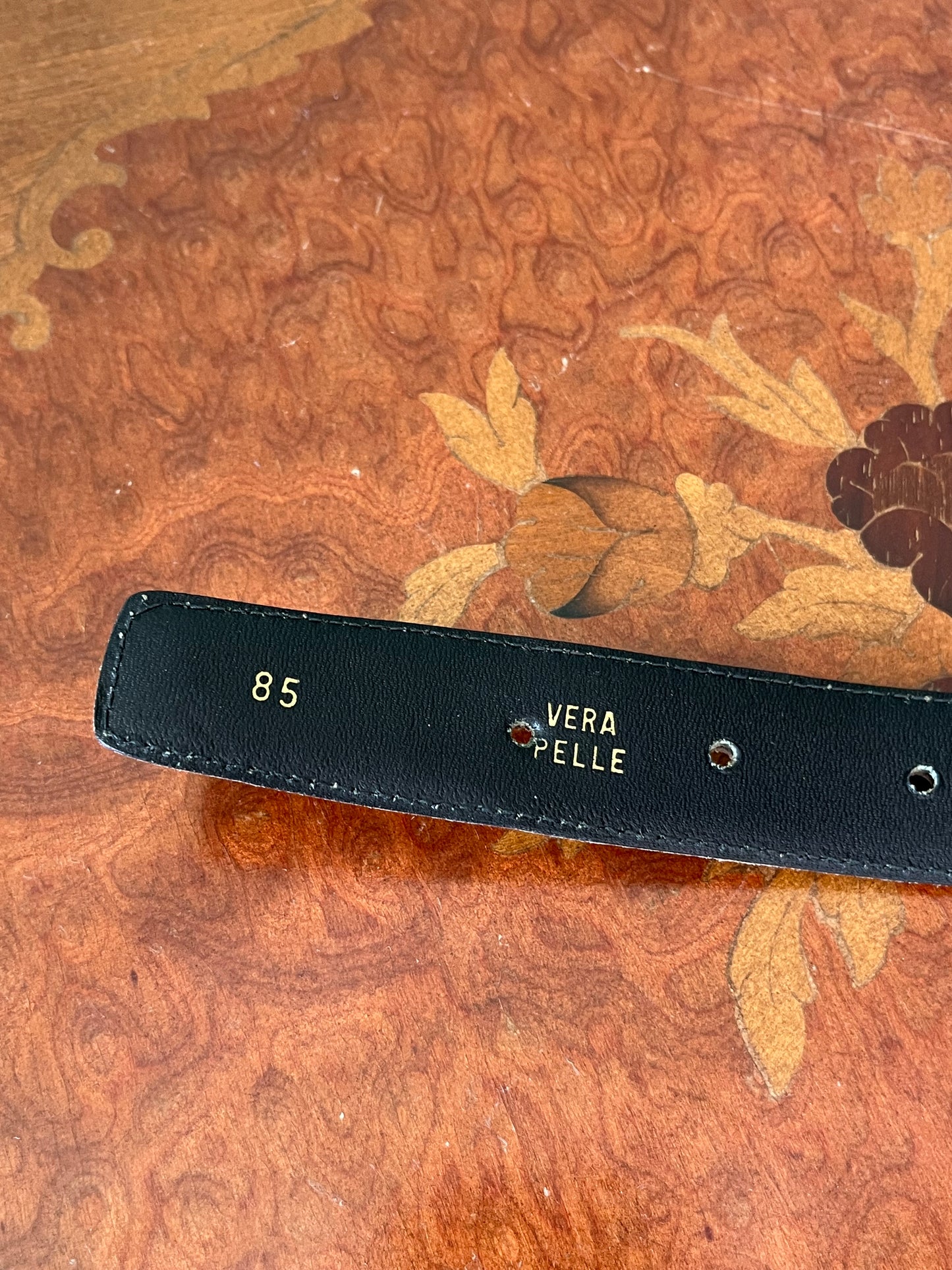 Cintura in pelle nera