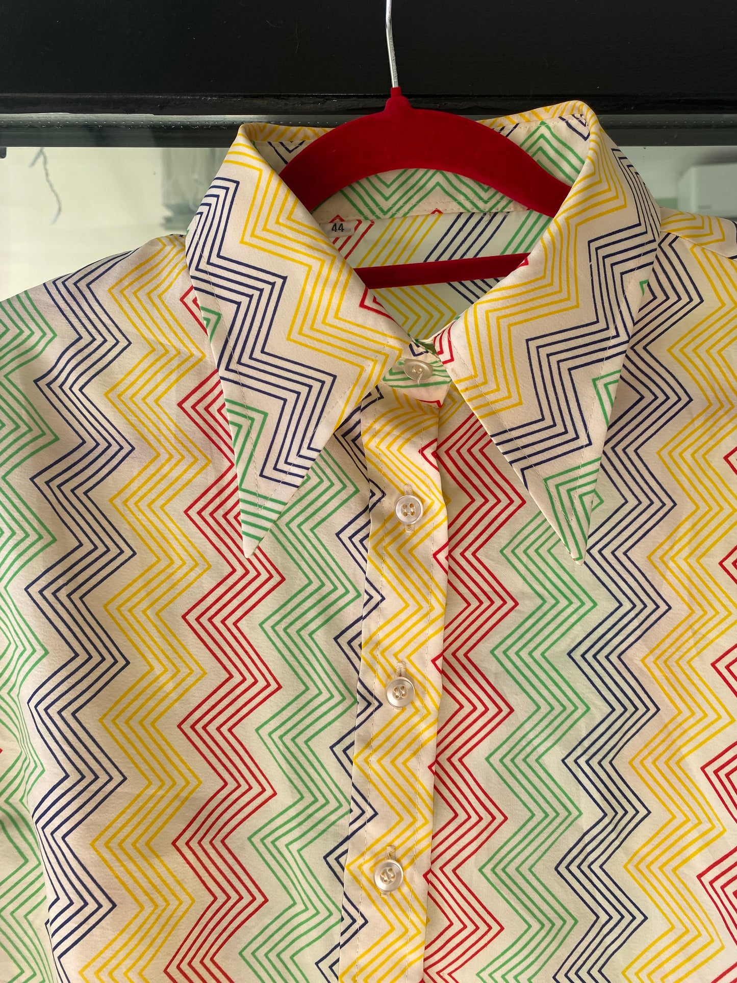 Camicia anni ‘70 zig zag- TG. 42/44