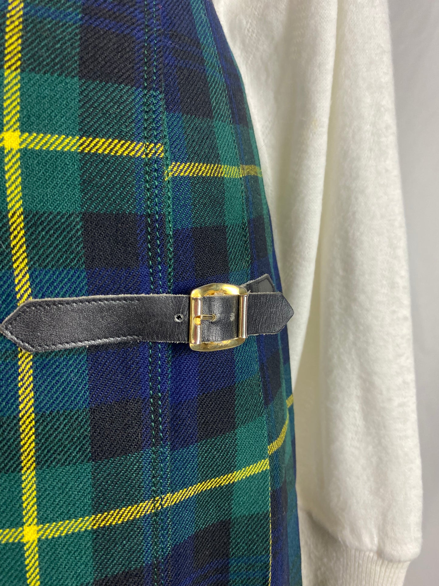 Gonna tartan blu 100% lana - TG. 40/42