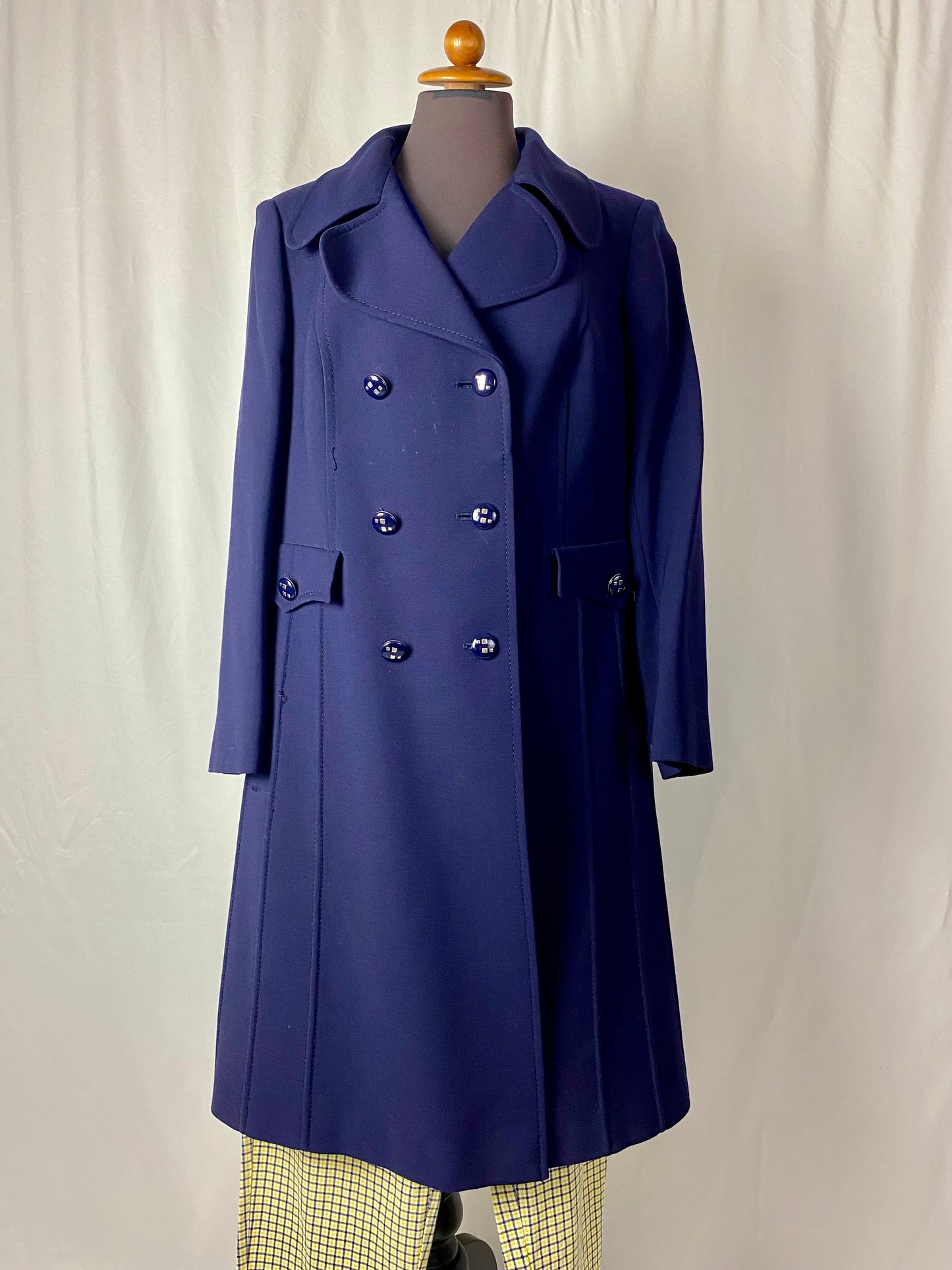 Cappotto anni ‘70 blu navy - TG. 42 circa