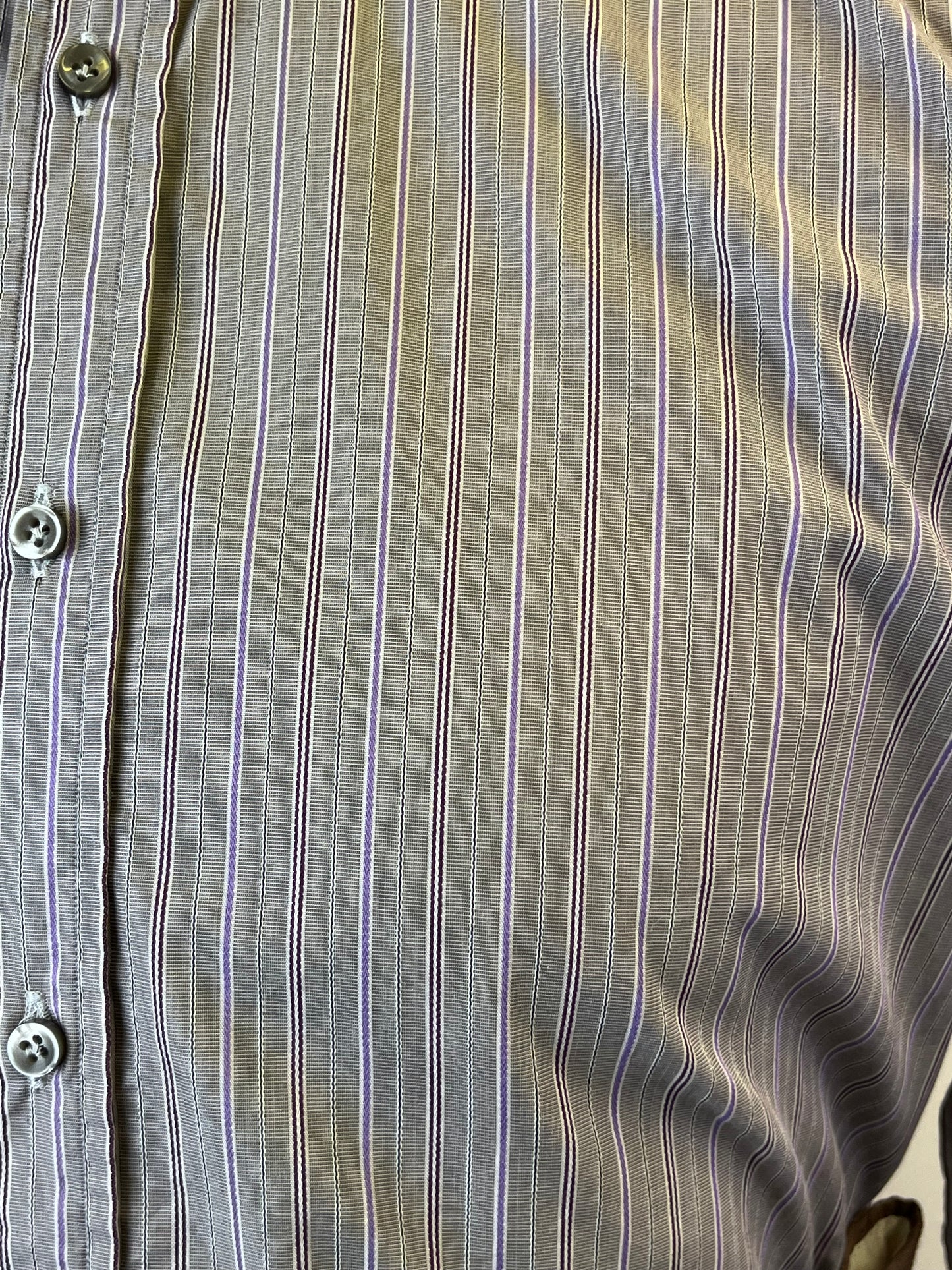Camicia a righe collo a contrasto tg. M-L