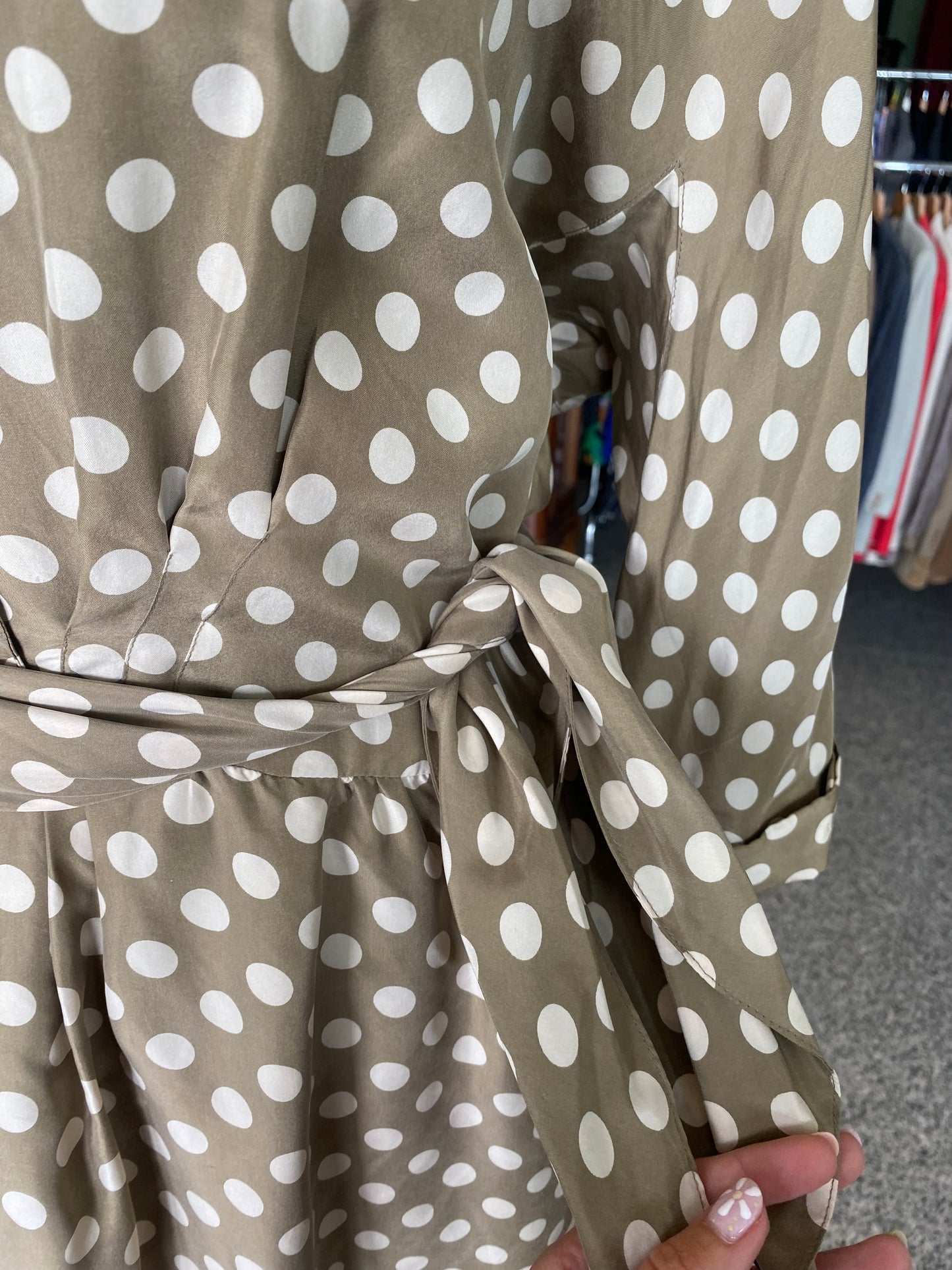 Abito in seta a pois - TG. 46 circa