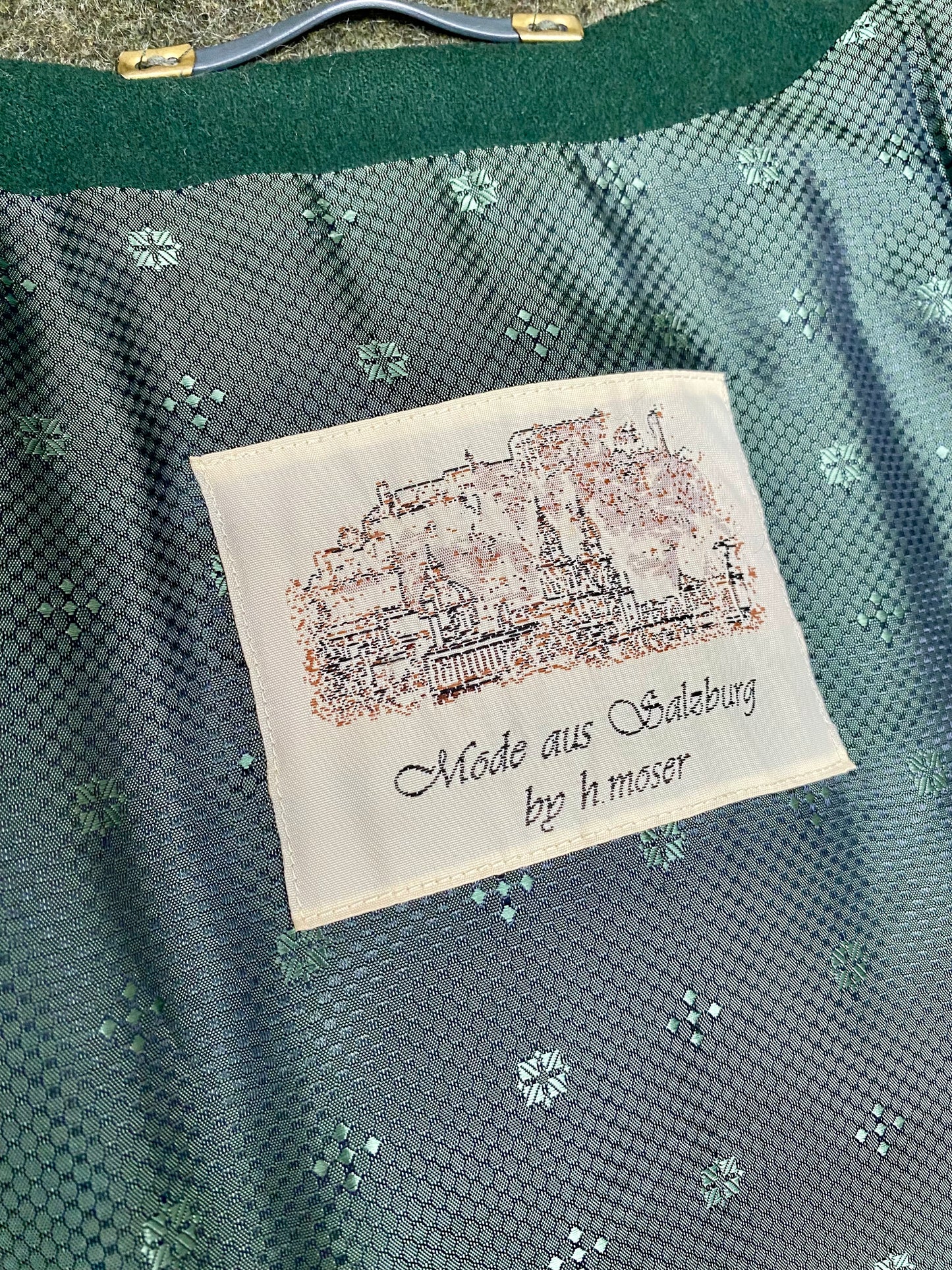 Cappotto tirolese verde militare - TG. 44/46