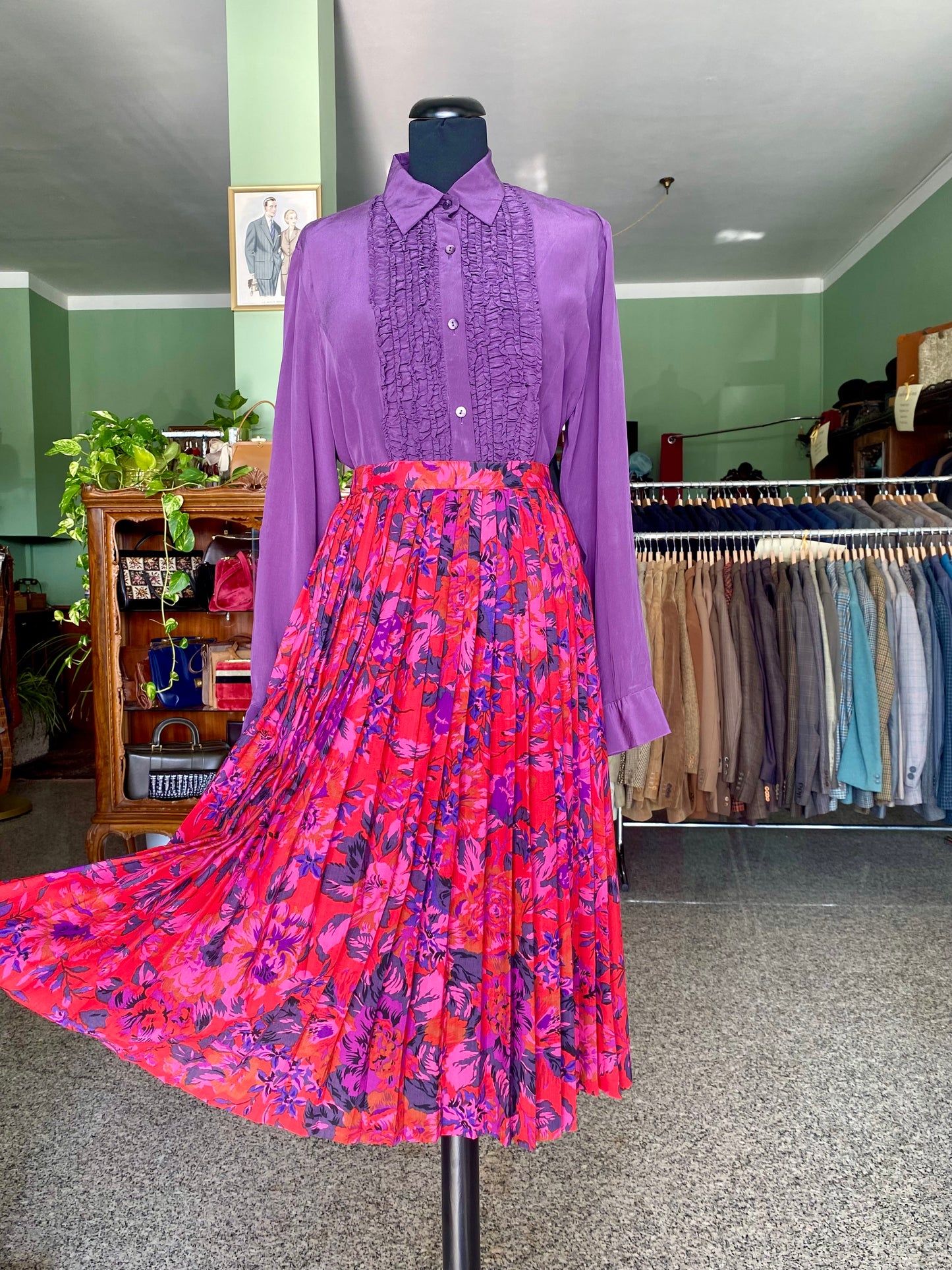 Camicia in seta viola - TG. 40/42