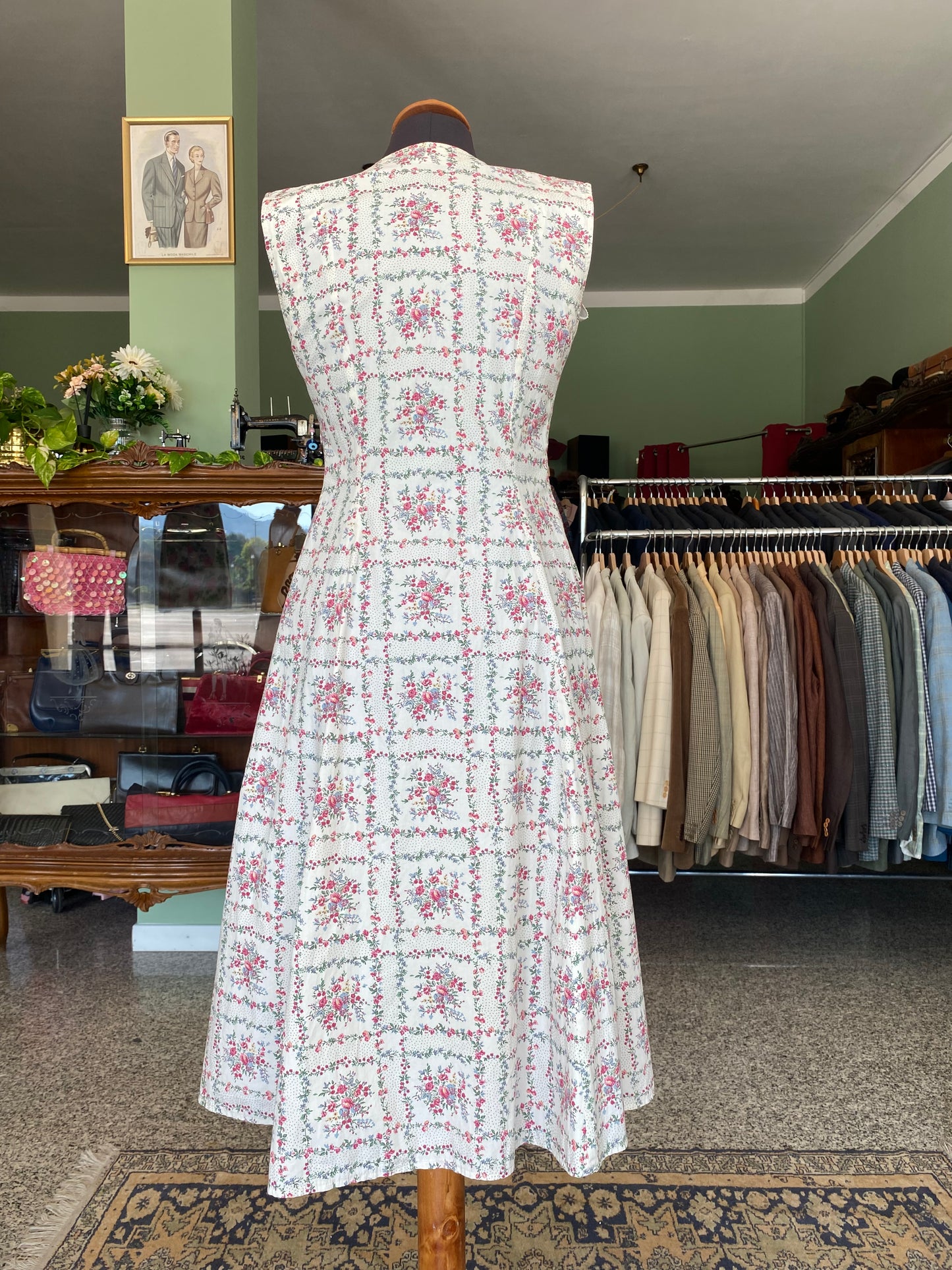 Abito anni ‘50 in cotone - TG. 40 con poco seno - Guardare le misure in cm