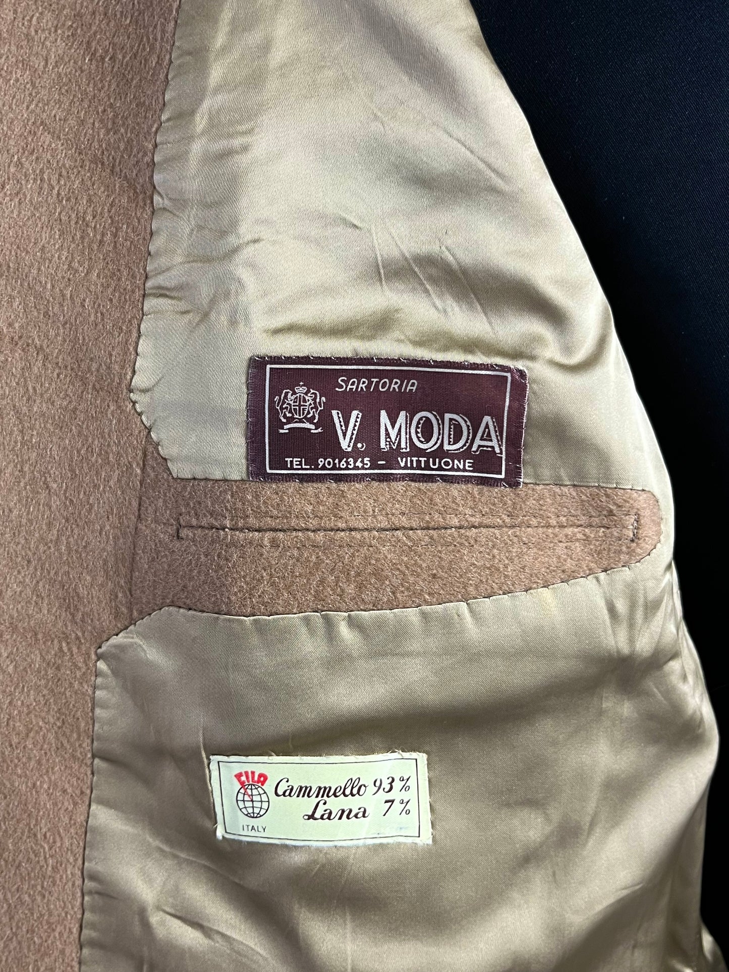 Cappotto doppiopetto anni '60 tg. 46-48