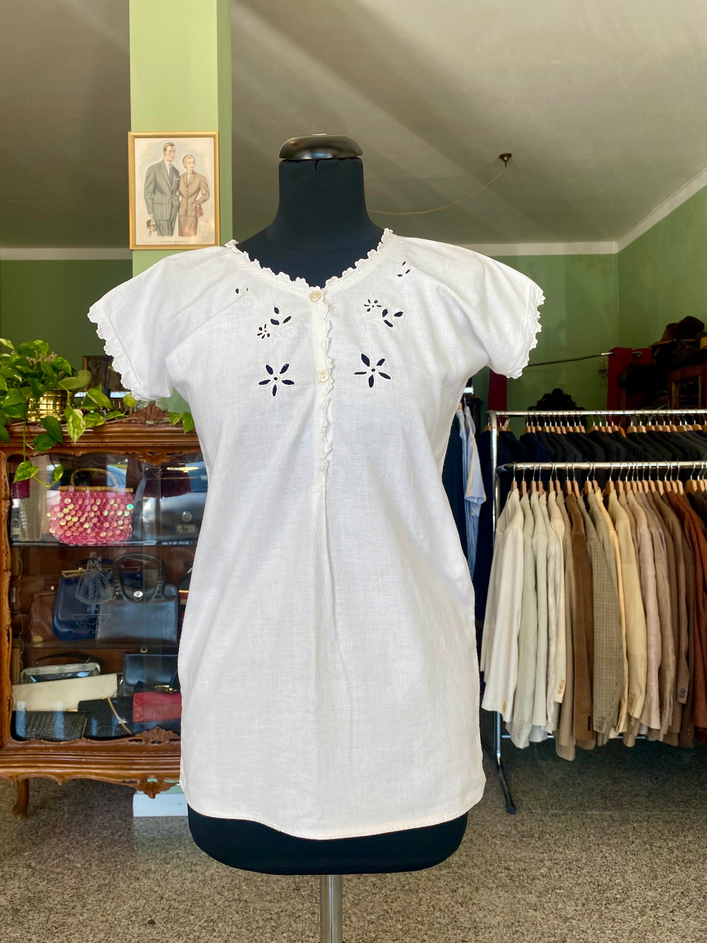 Blusa anni ‘50 in cotone - TG. 38
