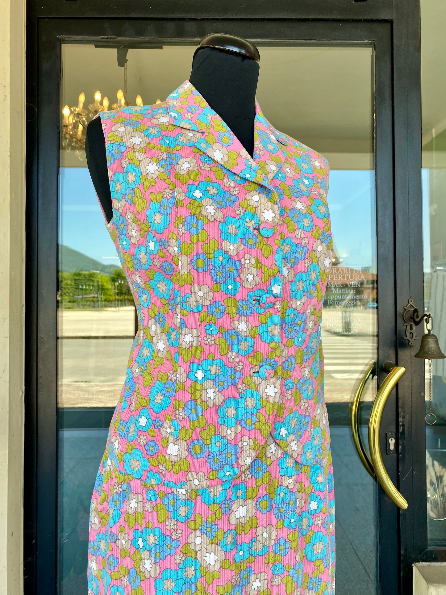Completo anni ‘60 gilet + gonna - TG. 38