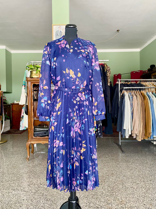 Abito anni ‘70 classico in voile - TG. 46 circa