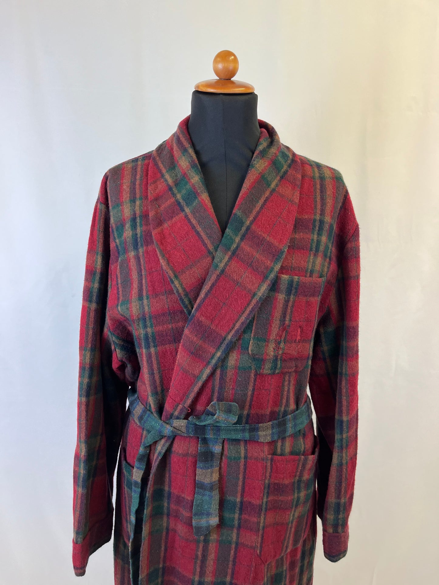 Vestaglia da camera borgoga a quadri XL-XXL