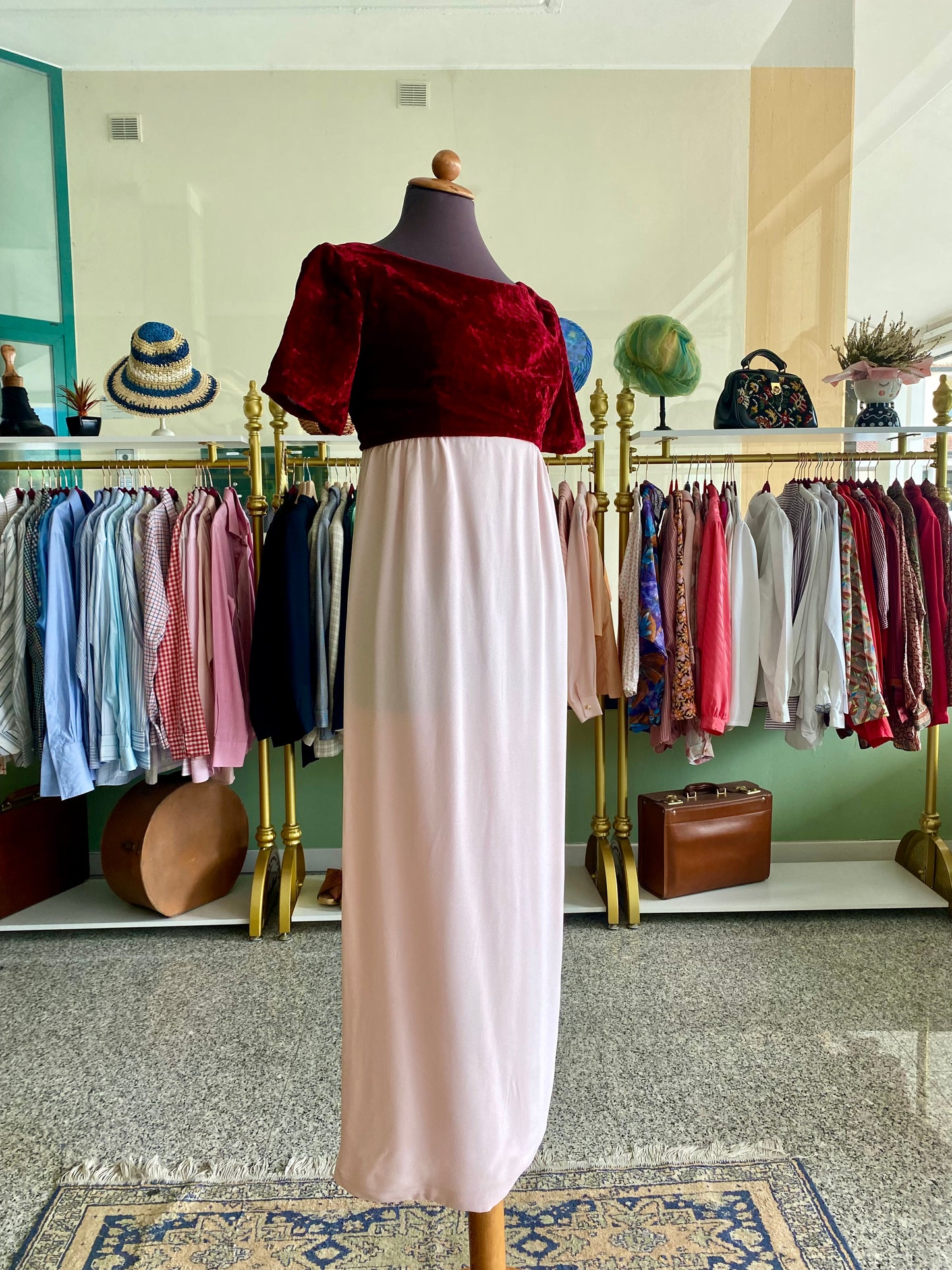 Abito anni ‘70 rosa e Borgogna - TG. 38
