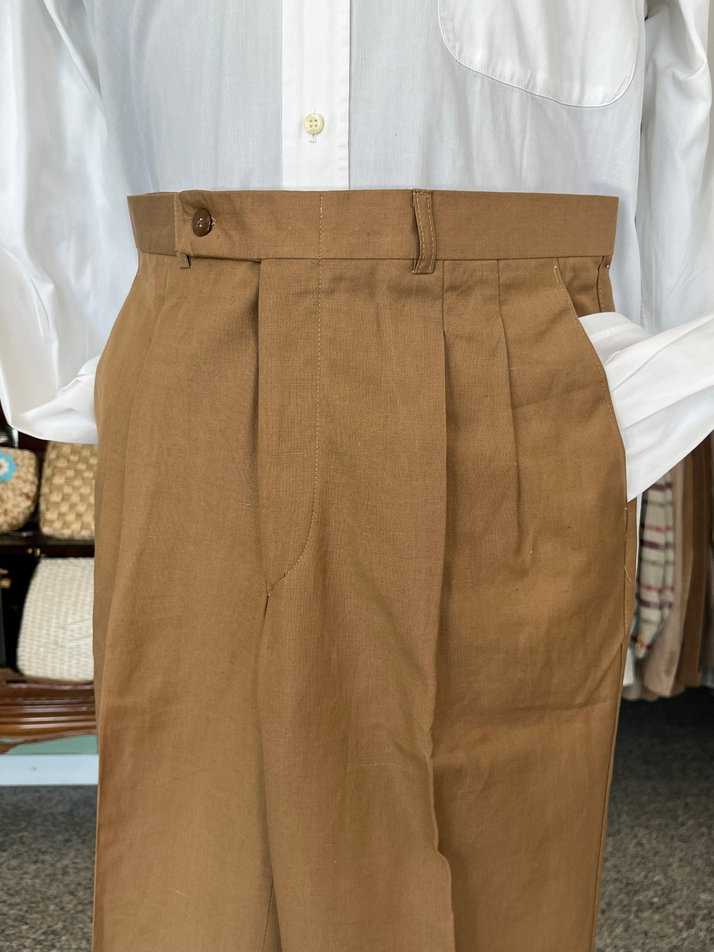 Calzoni in lino/cotone NOS tg. 46-48