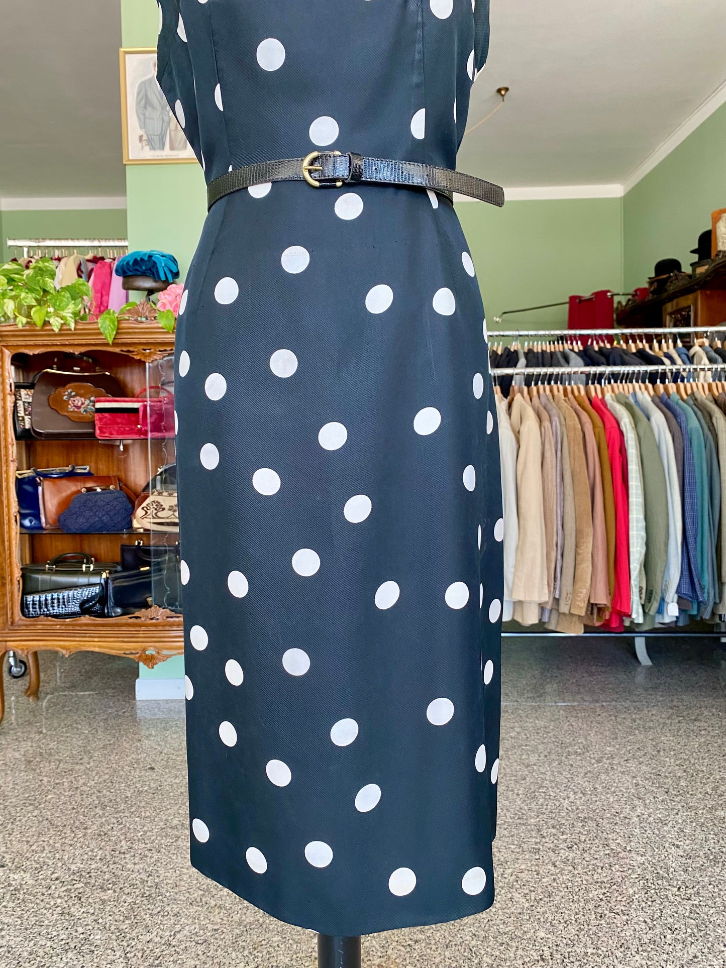 Abito a pois sartoriale anni ‘60 - TG. 44 circa