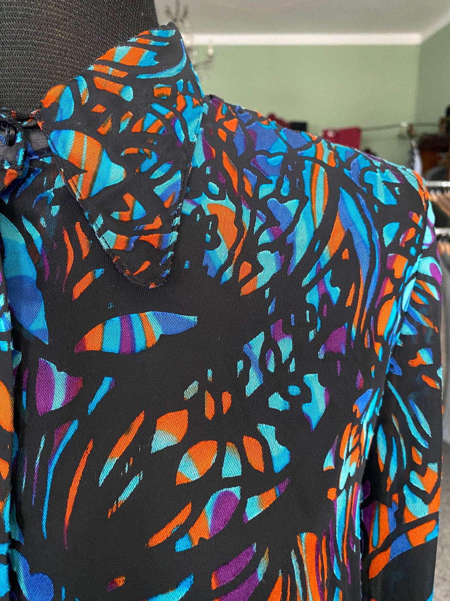 Camicia anni ‘70 stampa astratta - TG. 44 circa