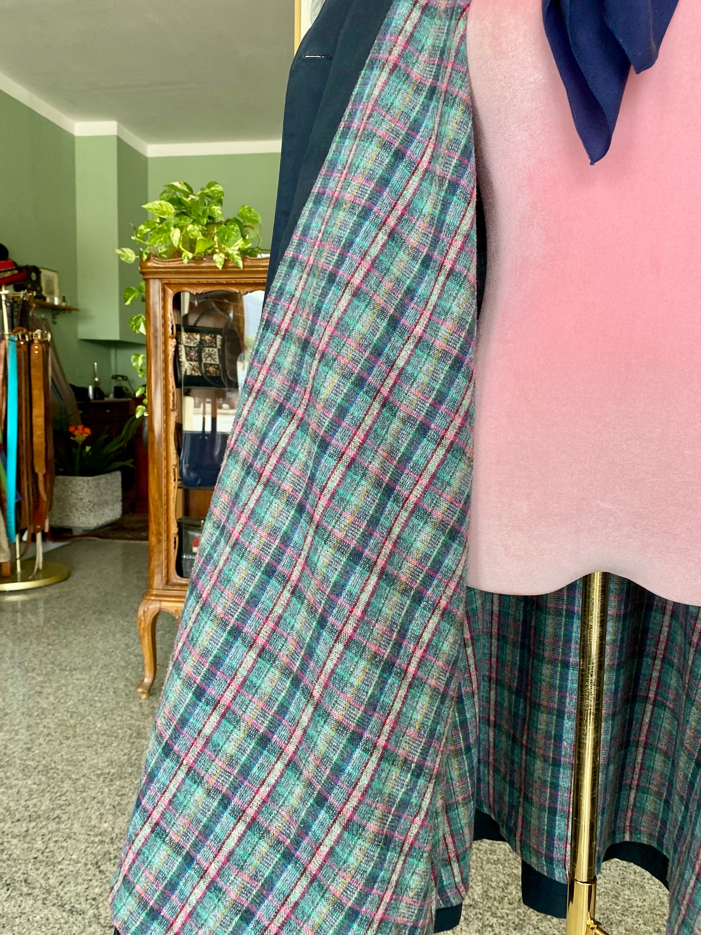 Cappotto blu foderato in lana - TG. 50/52/54