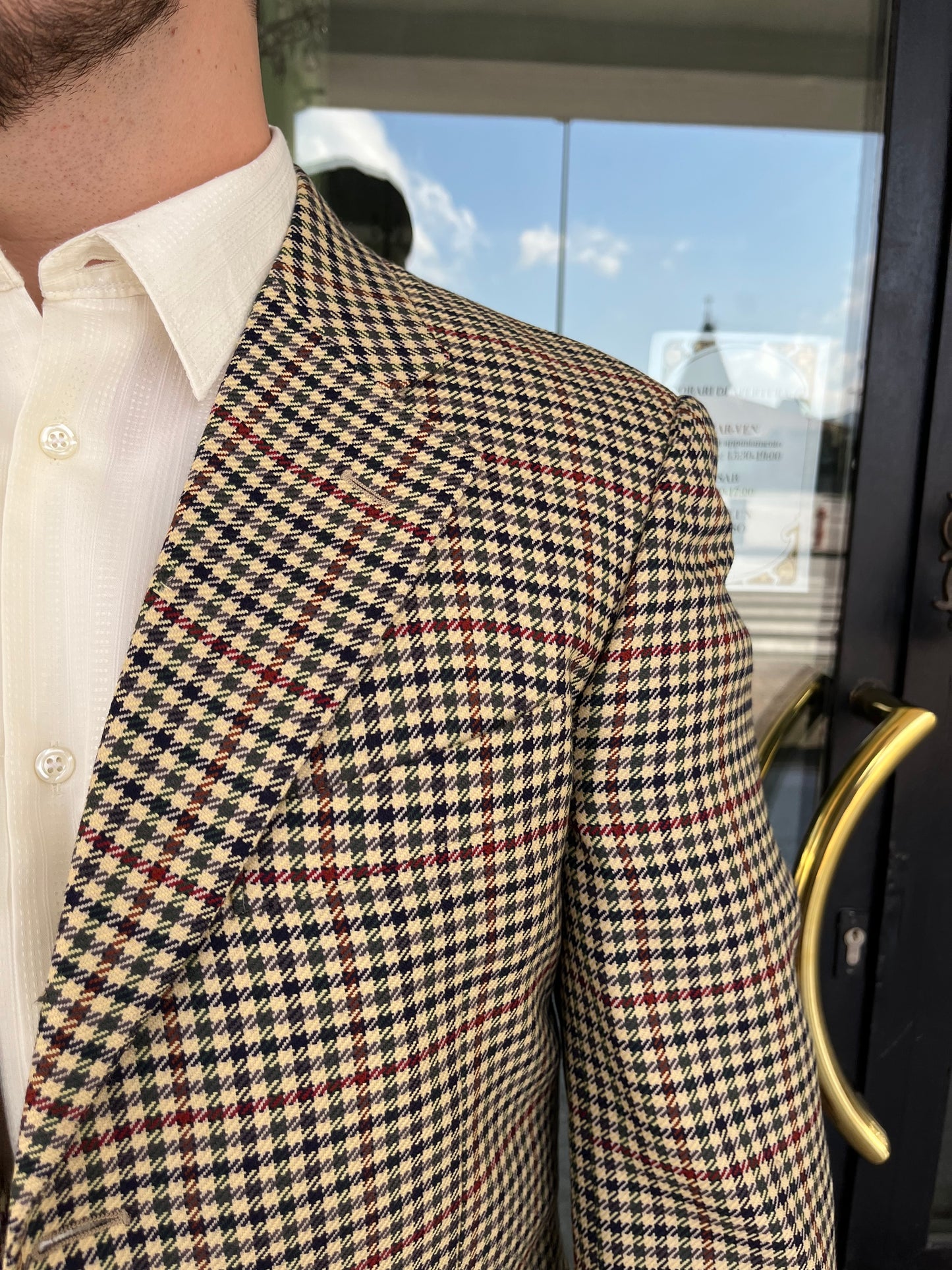 Giacca Corneliani anni '80 pied-de-poule tg. 48-50