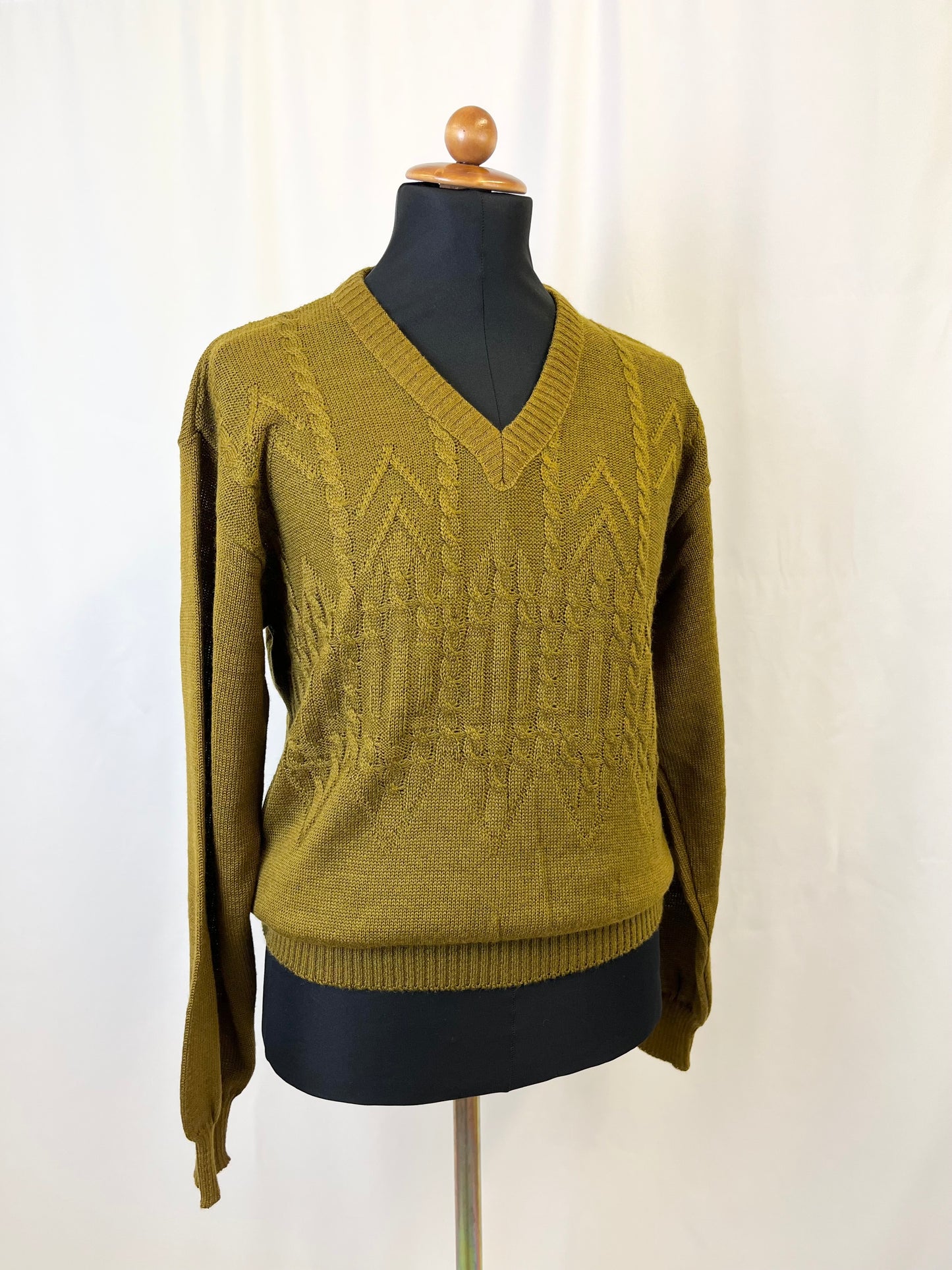 Maglione scollo a V anni '70 tg. M-L