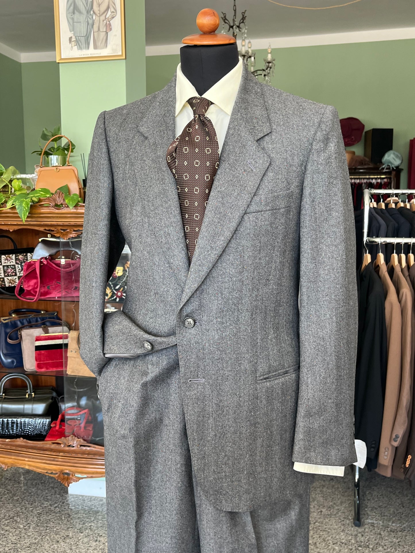 Completo anni '80 tweed tg. 46-48