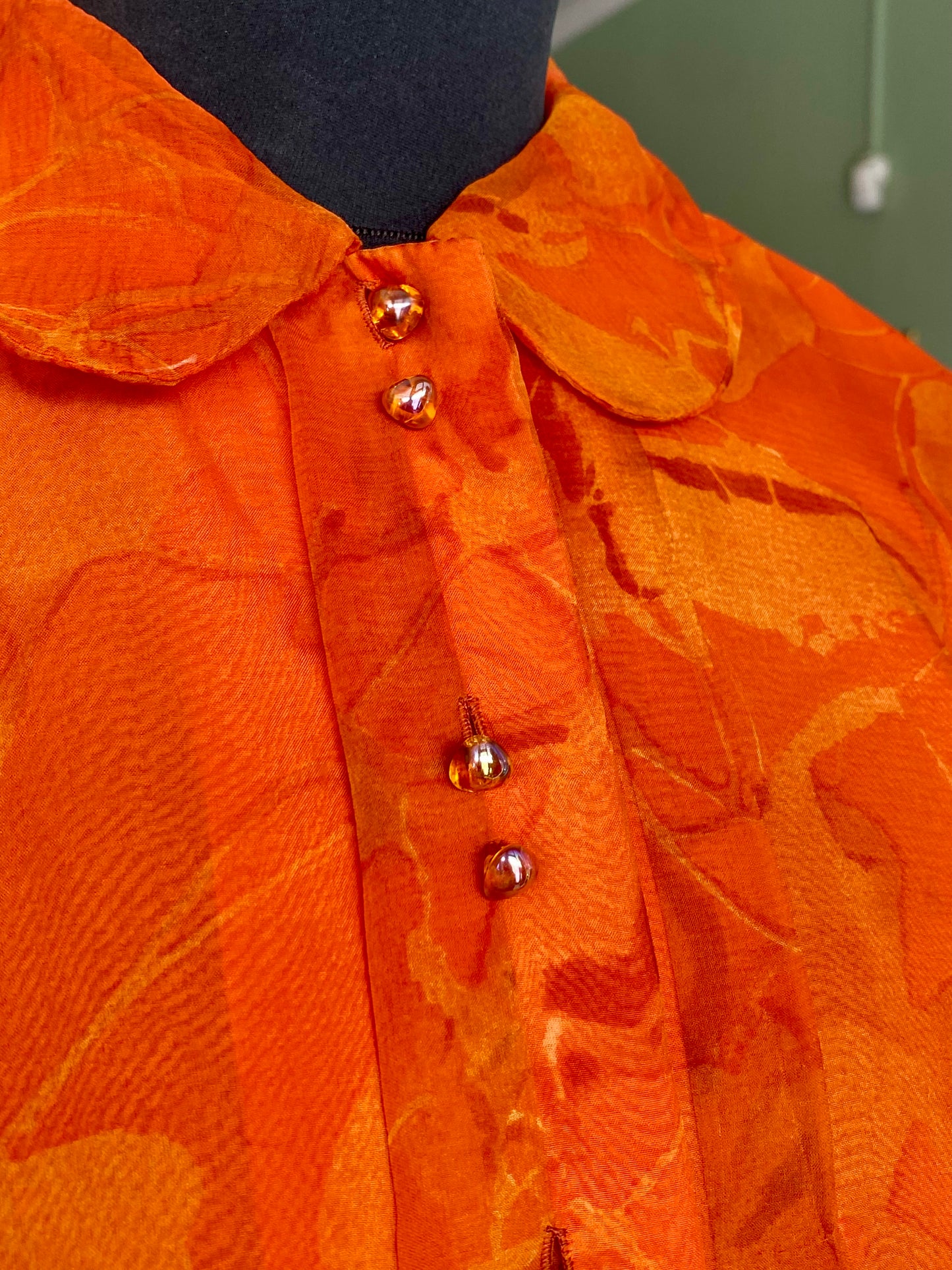 Abito sartoriale anni ‘60 in organza di seta - TG. 38/40