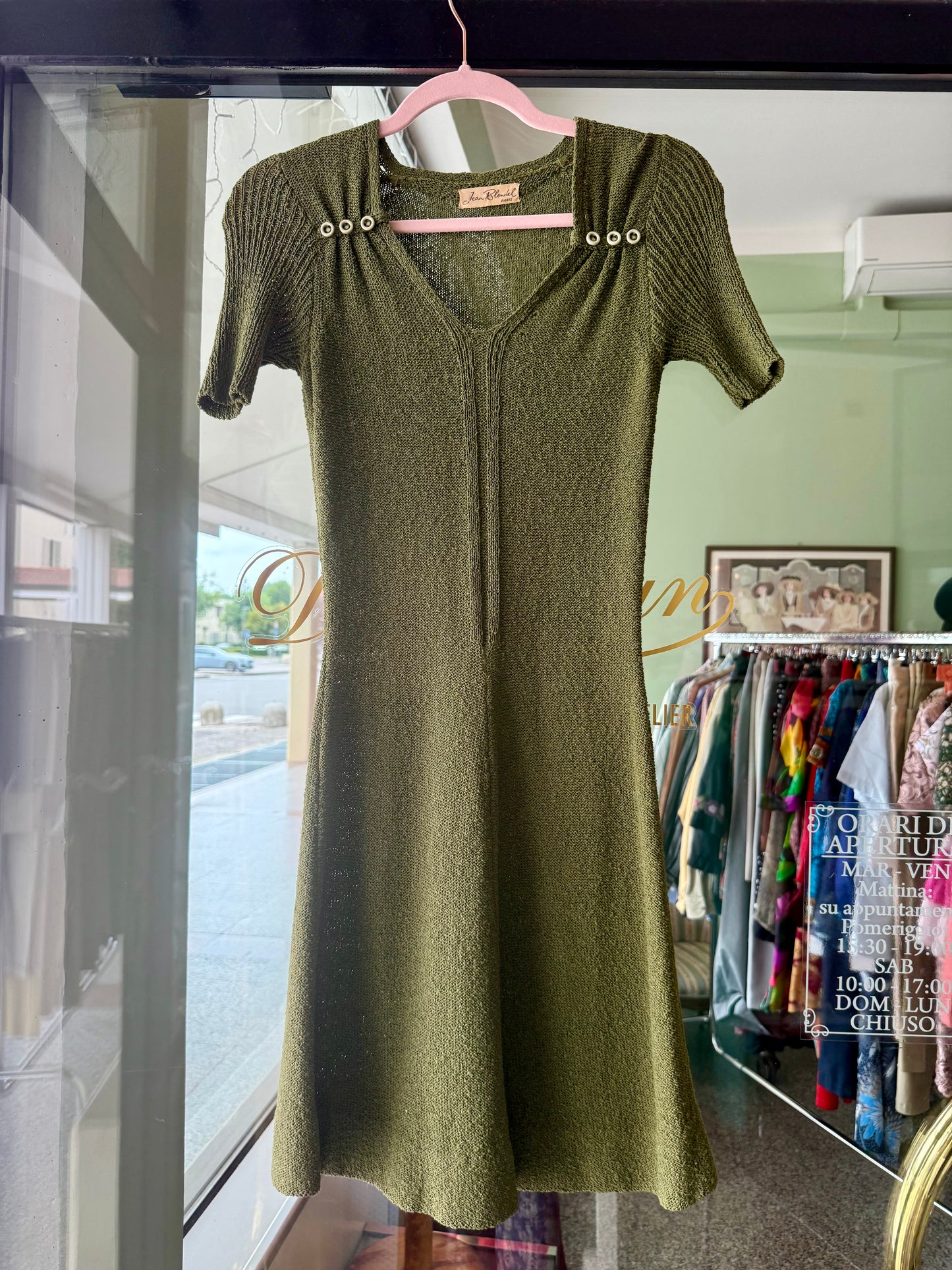 Abito in maglia Jean Blondel Paris – fatto a mano anni ’70 - TG. 36