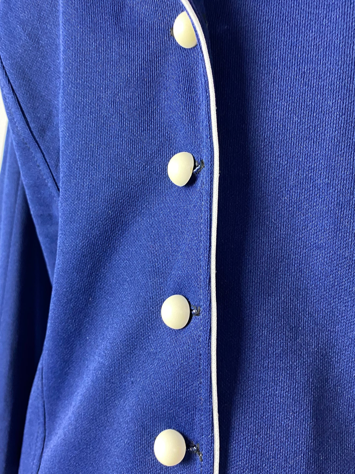 Giacca blu con profilo bianchi - TG. 42